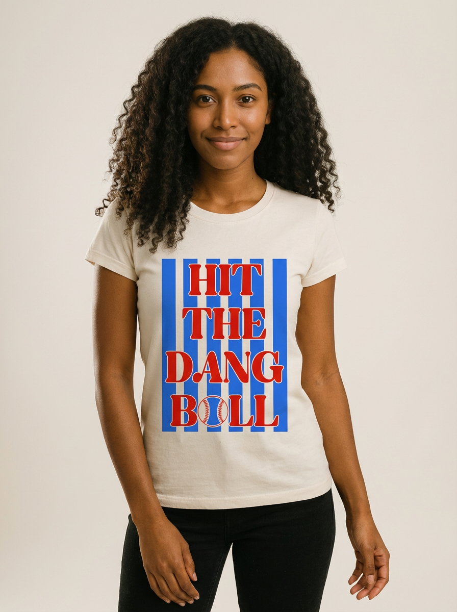 Everyday Customs Co. Hit The Dang Ball Baseball Graphic Tee - Crafted for Comfort | Everyday Customs Co. - T-Shirts