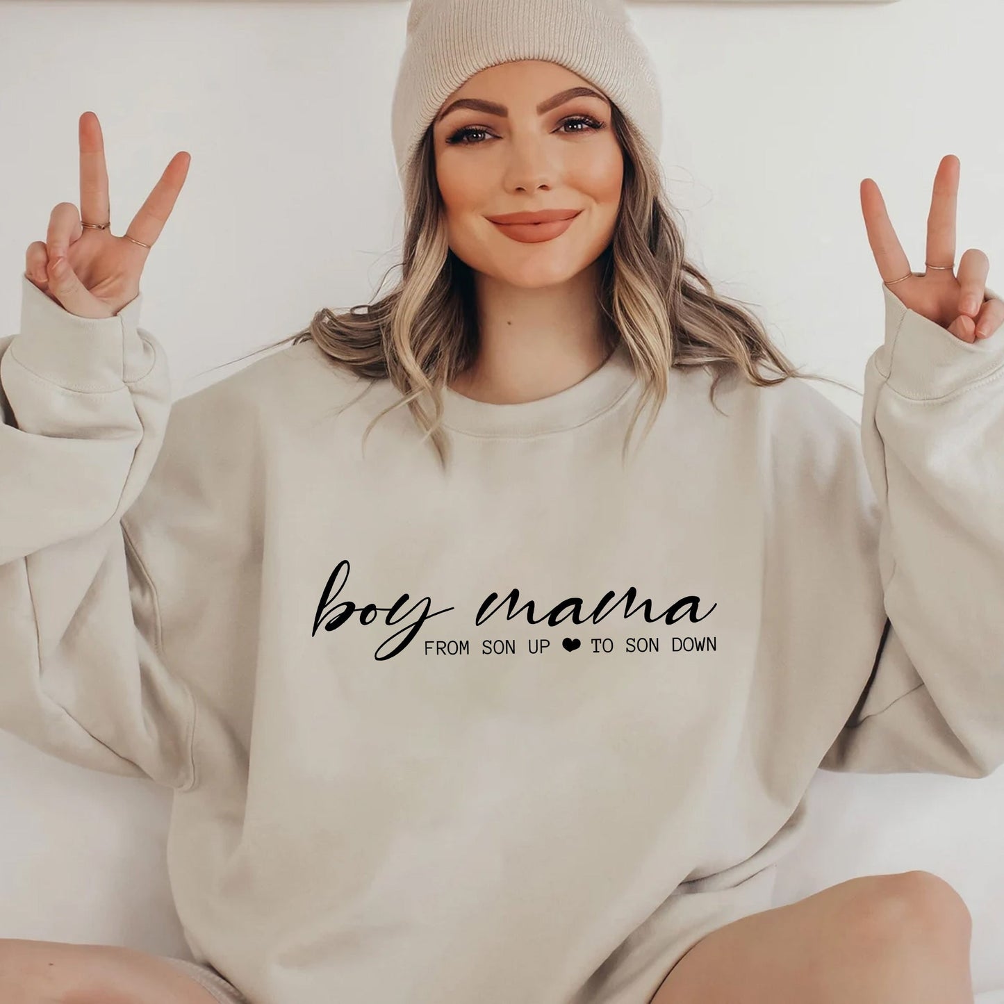EnjoyMyDesign LLC Boy Mama Crewneck Sweatshirt - Crafted with Purpose | Everyday Customs Co. - Sweatshirts