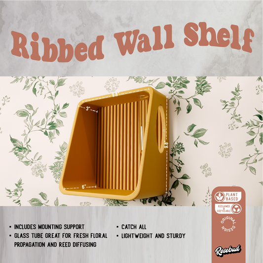 Rosebud HomeGoods Modern Floating Wall Shelf & Propagation Station | Everyday Customs Co. - Shelving Floating Shelf