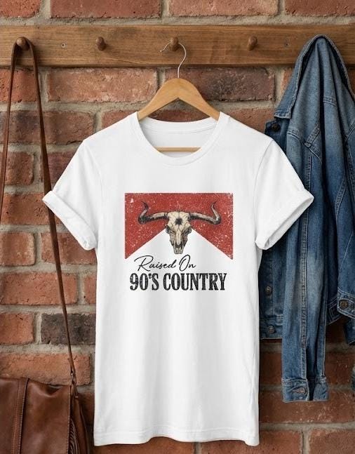 Everyday Customs Co. 90s Country Graphic T-Shirt - Hand-Pressed Cotton Craft | Everyday Customs Co. - T-Shirts