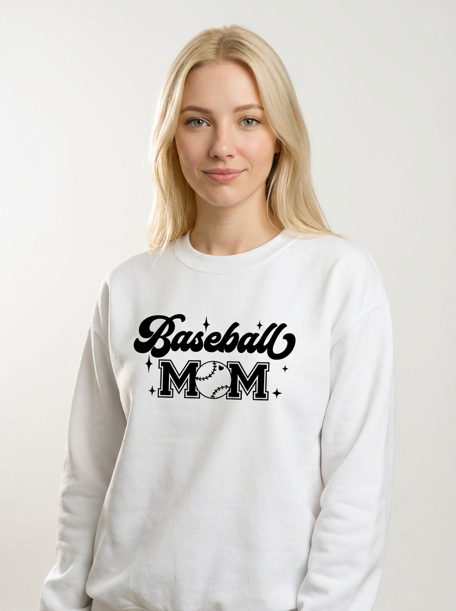 Everyday Customs Co. Custom Baseball Mom Graphic Sweatshirt - Crafted with Purpose | Everyday Customs Co. - Sweatshirts