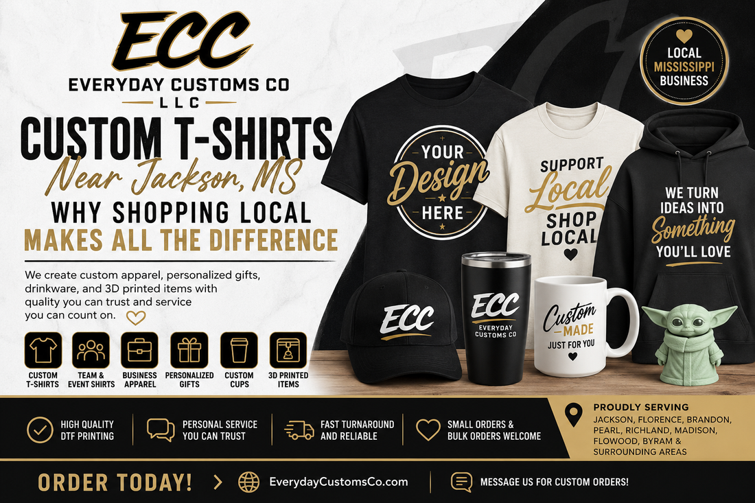 Custom T-Shirts Near Jackson, MS, Why Shopping Local Makes All the Difference