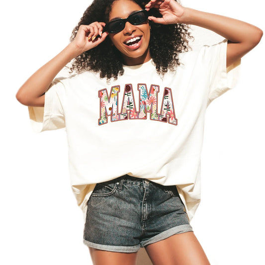 Everyday Customs Co. Mama Floral Graphic Tee - Hand-Pressed Comfort | Everyday Customs Co. - T-Shirts