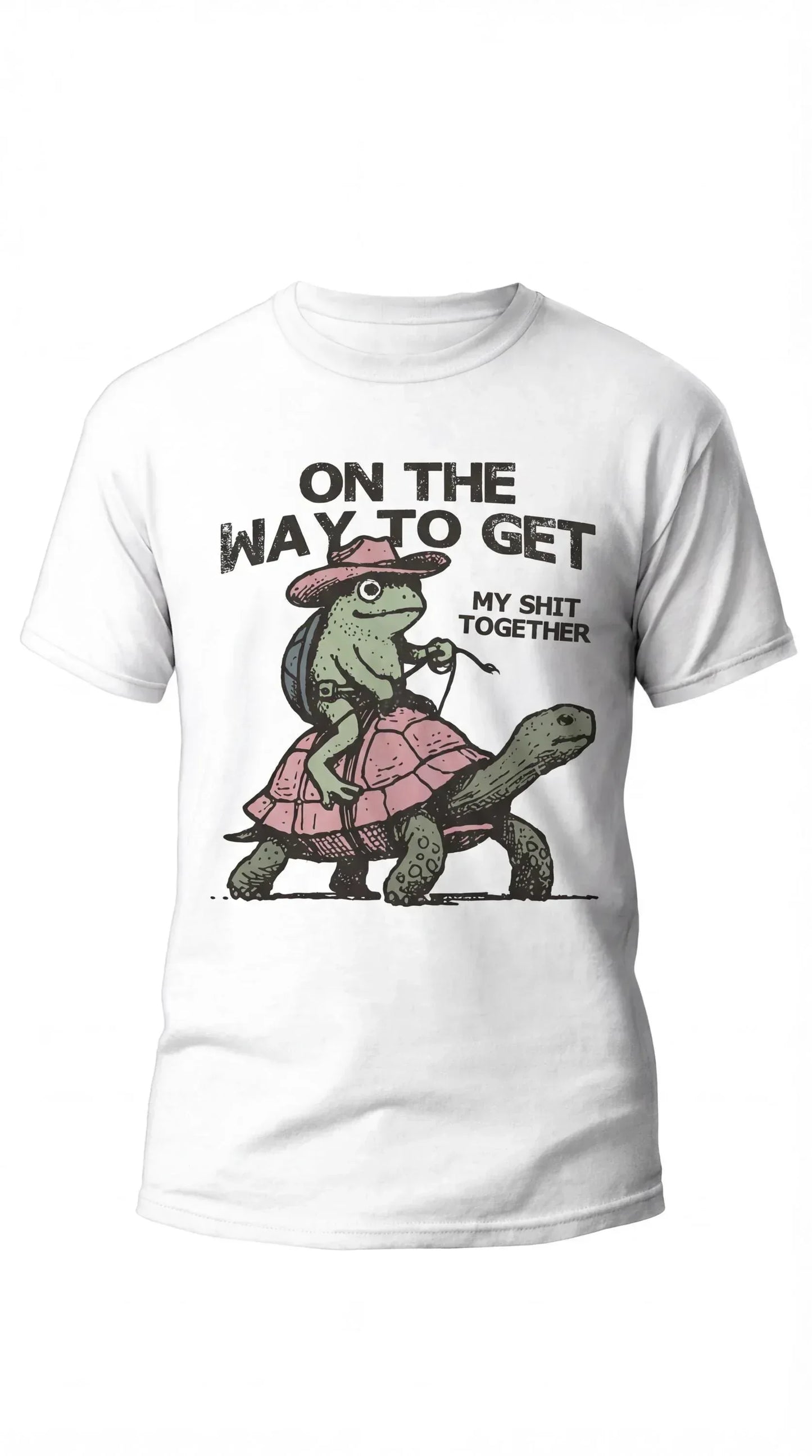 Everyday Customs Co. Slow Progress Turtle Graphic Tee - Soft Garment-Dyed Cotton | Everyday Customs Co. - T-Shirts