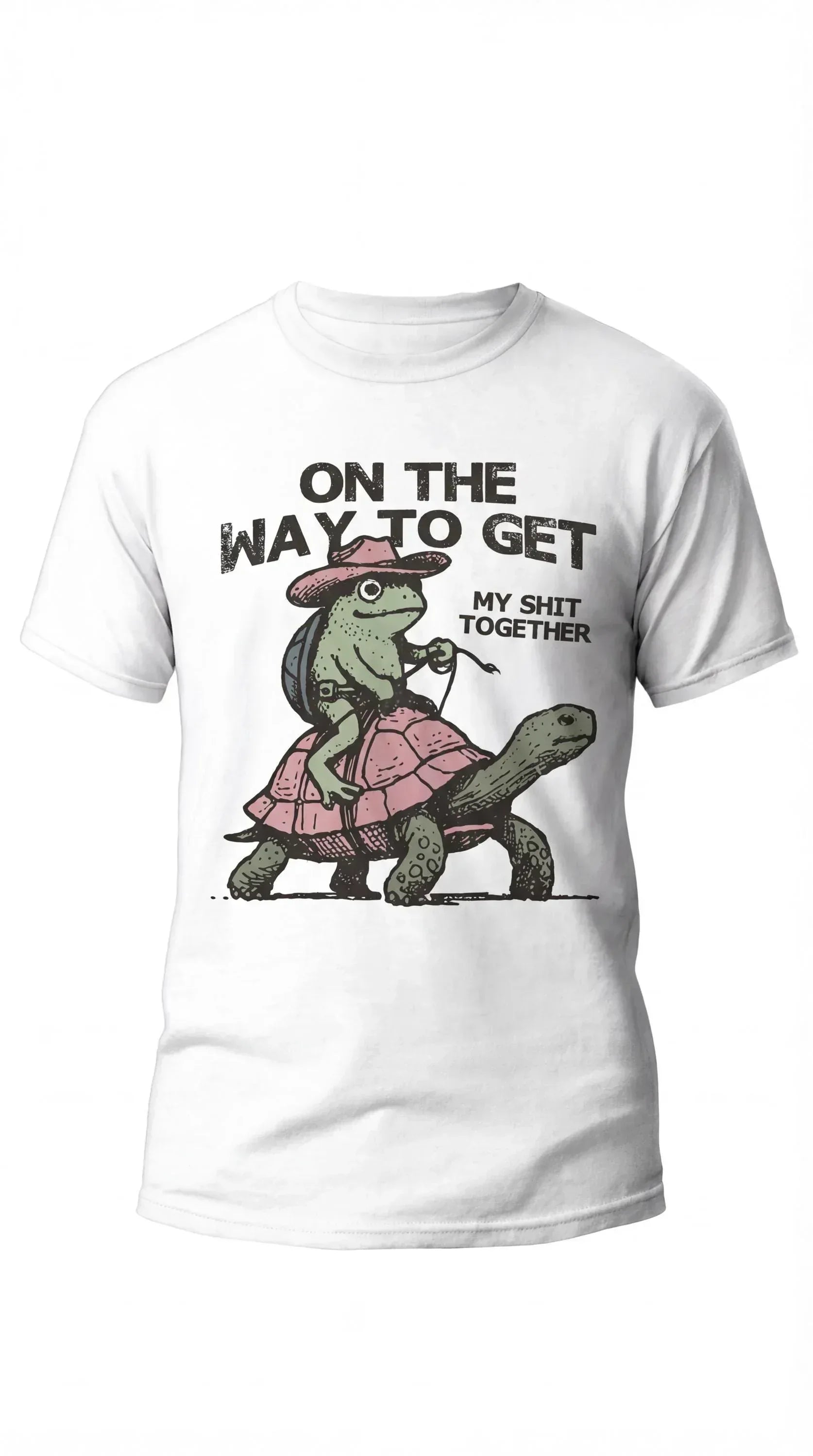 Everyday Customs Co. Slow Progress Turtle Graphic Tee - Soft Garment-Dyed Cotton | Everyday Customs Co. - T-Shirts