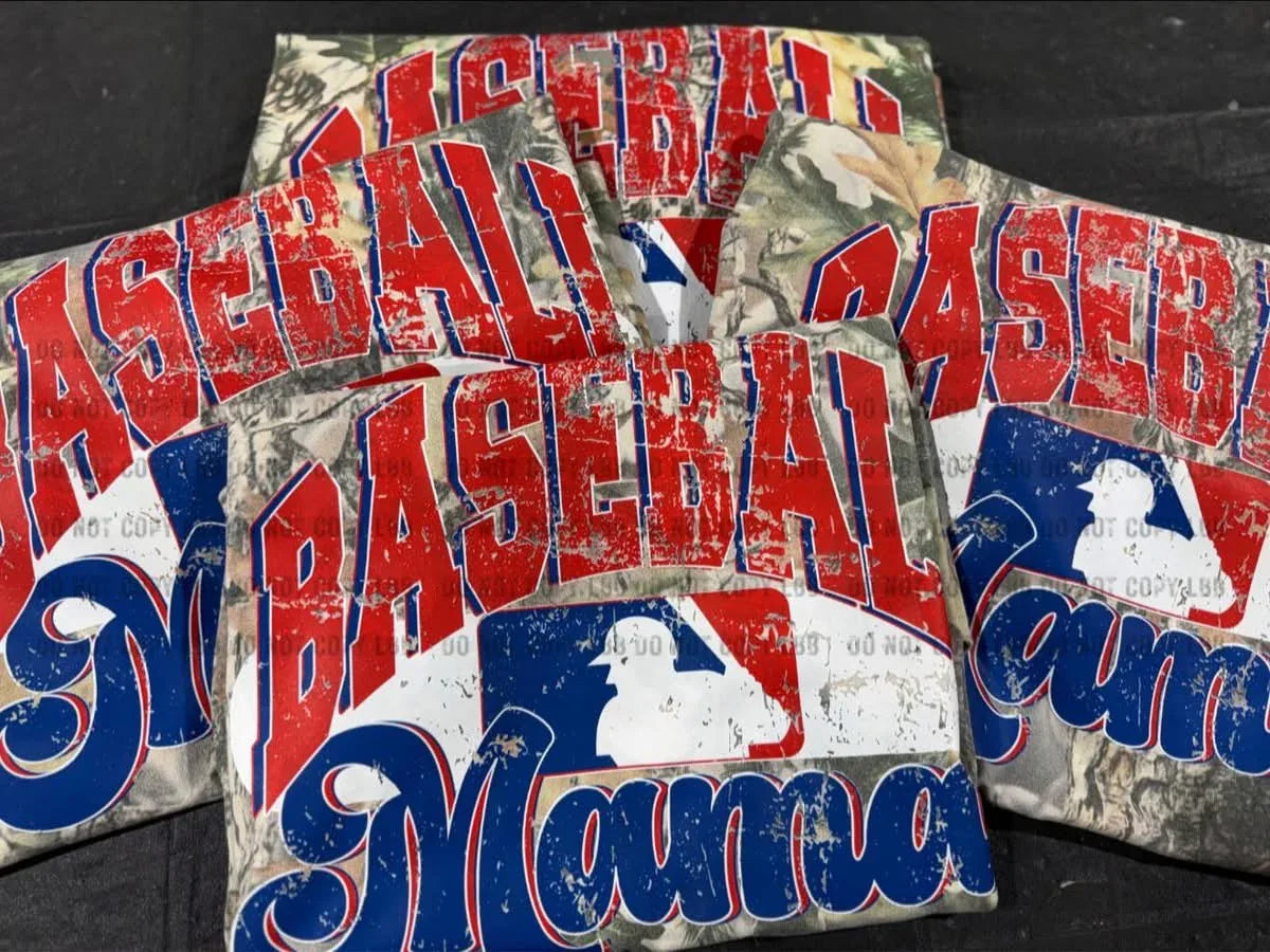 Everyday Customs Co. Baseball Mama Camo Tee - Crafted for Game Day Comfort | Everyday Customs Co. - T-Shirts