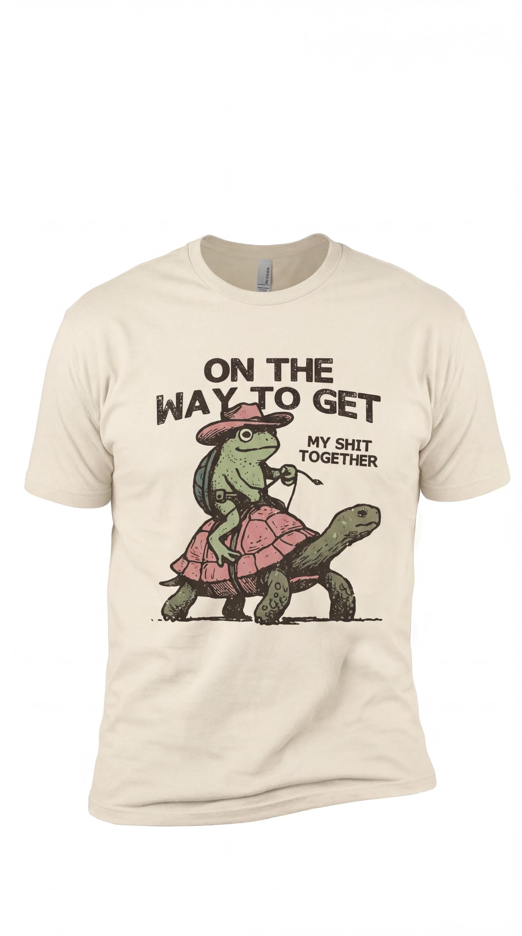 Everyday Customs Co. Slow Progress Turtle Graphic Tee - Soft Garment-Dyed Cotton | Everyday Customs Co. - T-Shirts