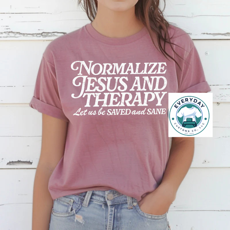 Normalize Jesus and Therapy Tee