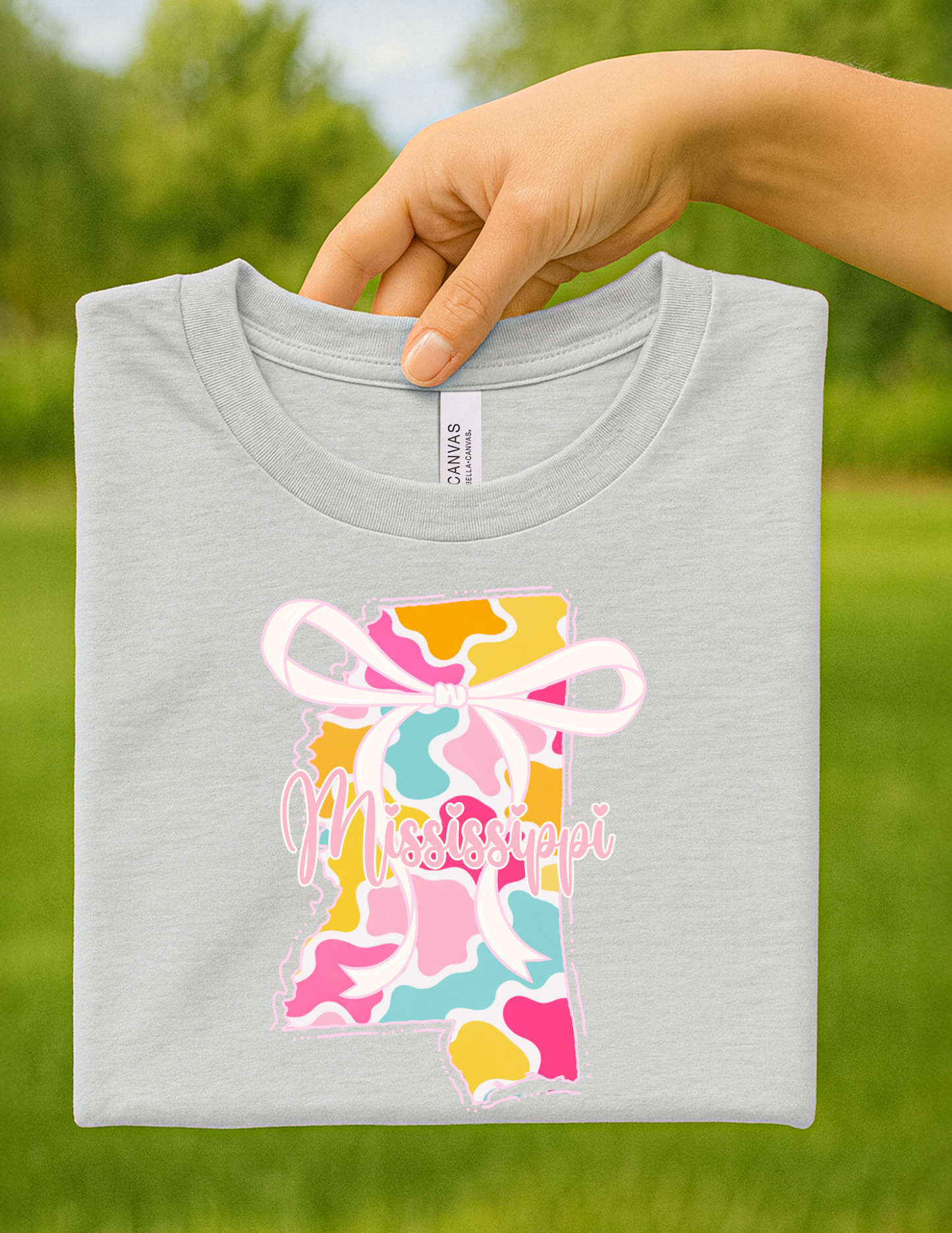 Everyday Customs Co. Mississippi Bow Graphic Tee - Southern State Pride Shirt | Everyday Customs Co. - T-Shirts