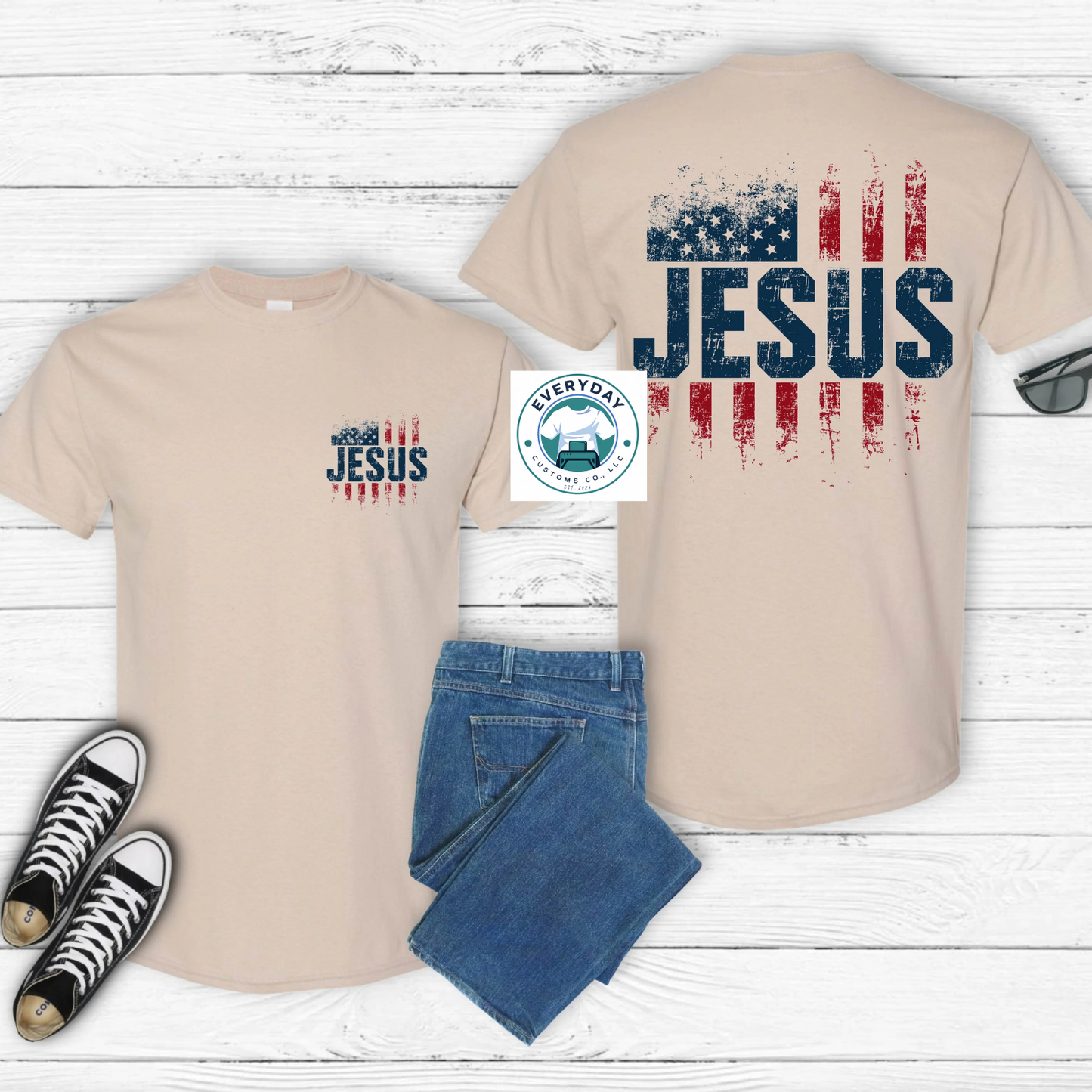 Jesus – American Flag Tee