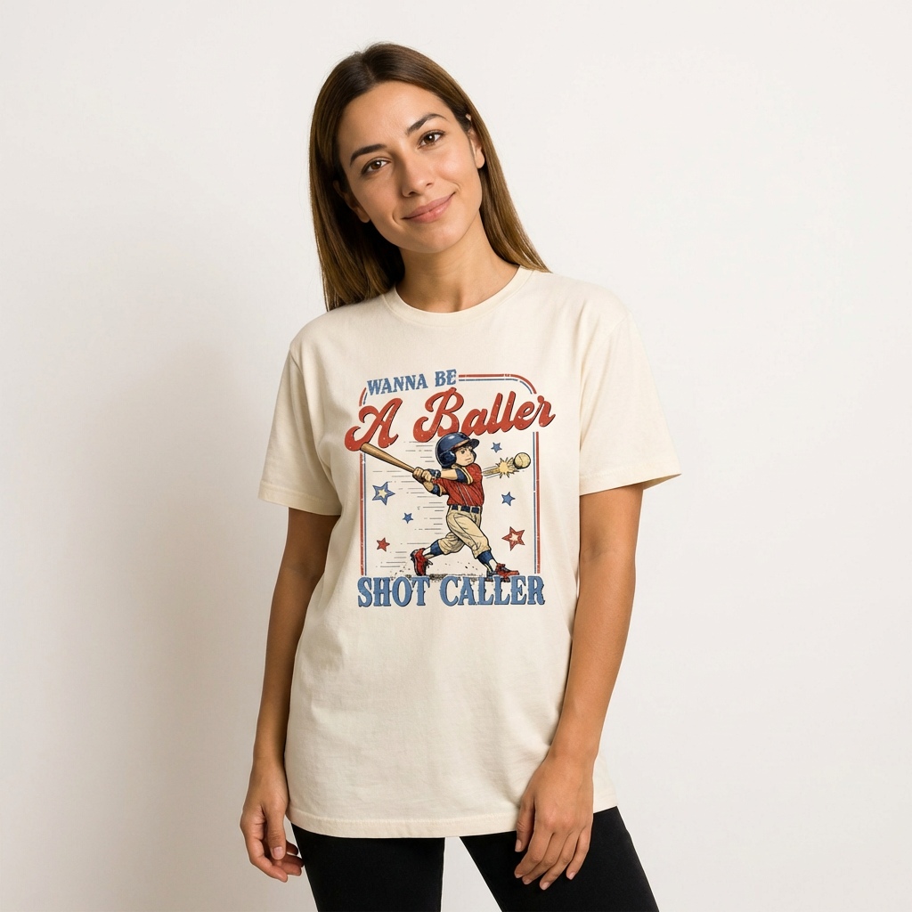 Everyday Customs Co. Wanna Be A Baller Shot Caller T Shirt - T-Shirts