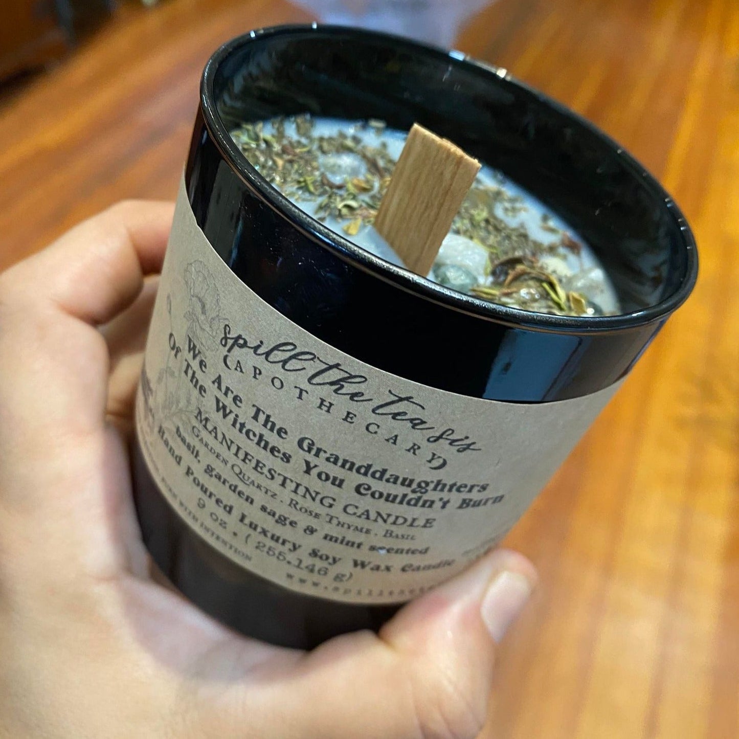 Spill The Tea Sis Apothecary We Are The Granddaughters of the Witches Candle | Ancestral Magic & Intuition - Apparel & Accessories