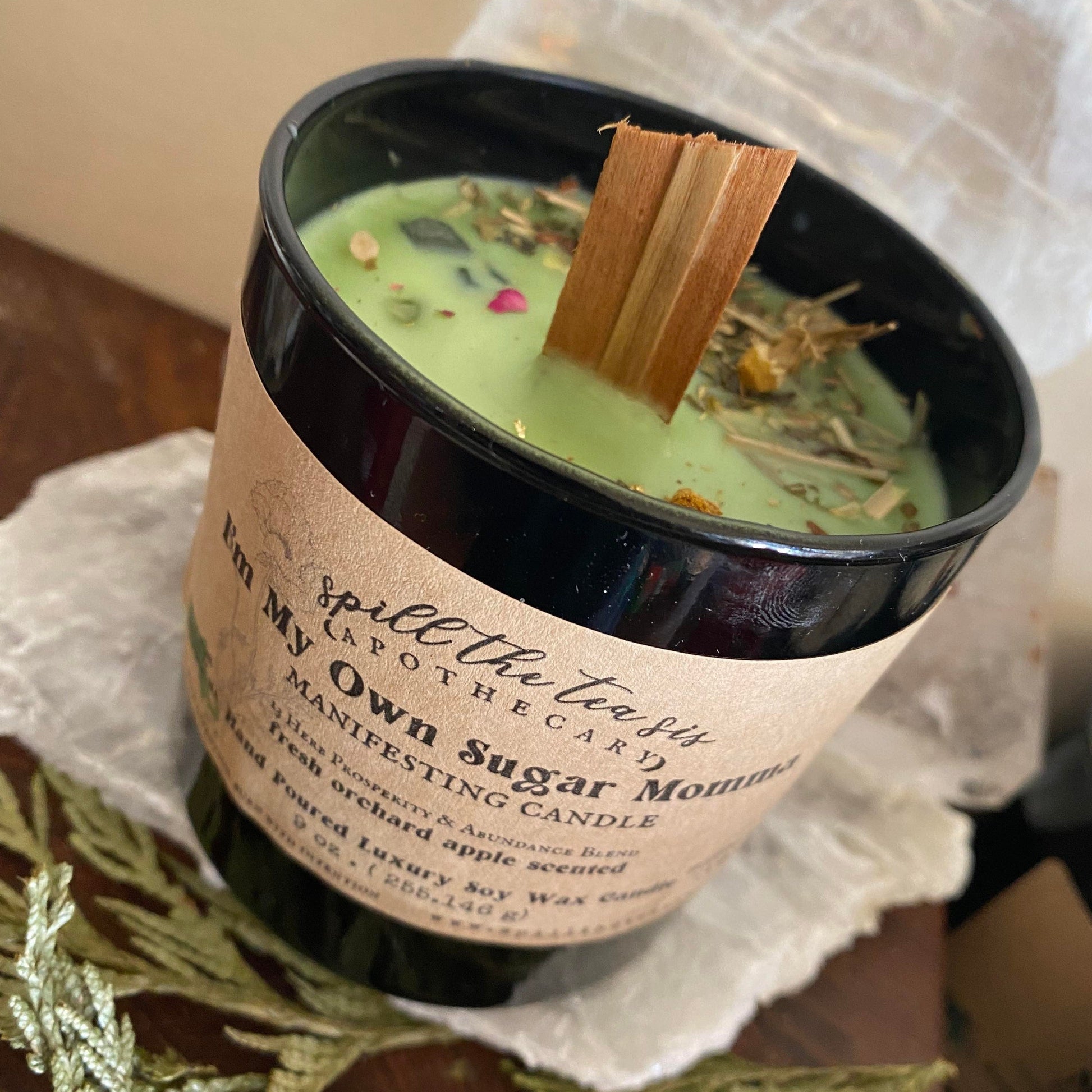 Spill The Tea Sis Apothecary I'm My Own Sugar Momma Intention Candle | Money, Abundance & Prosperity - Apparel & Accessories