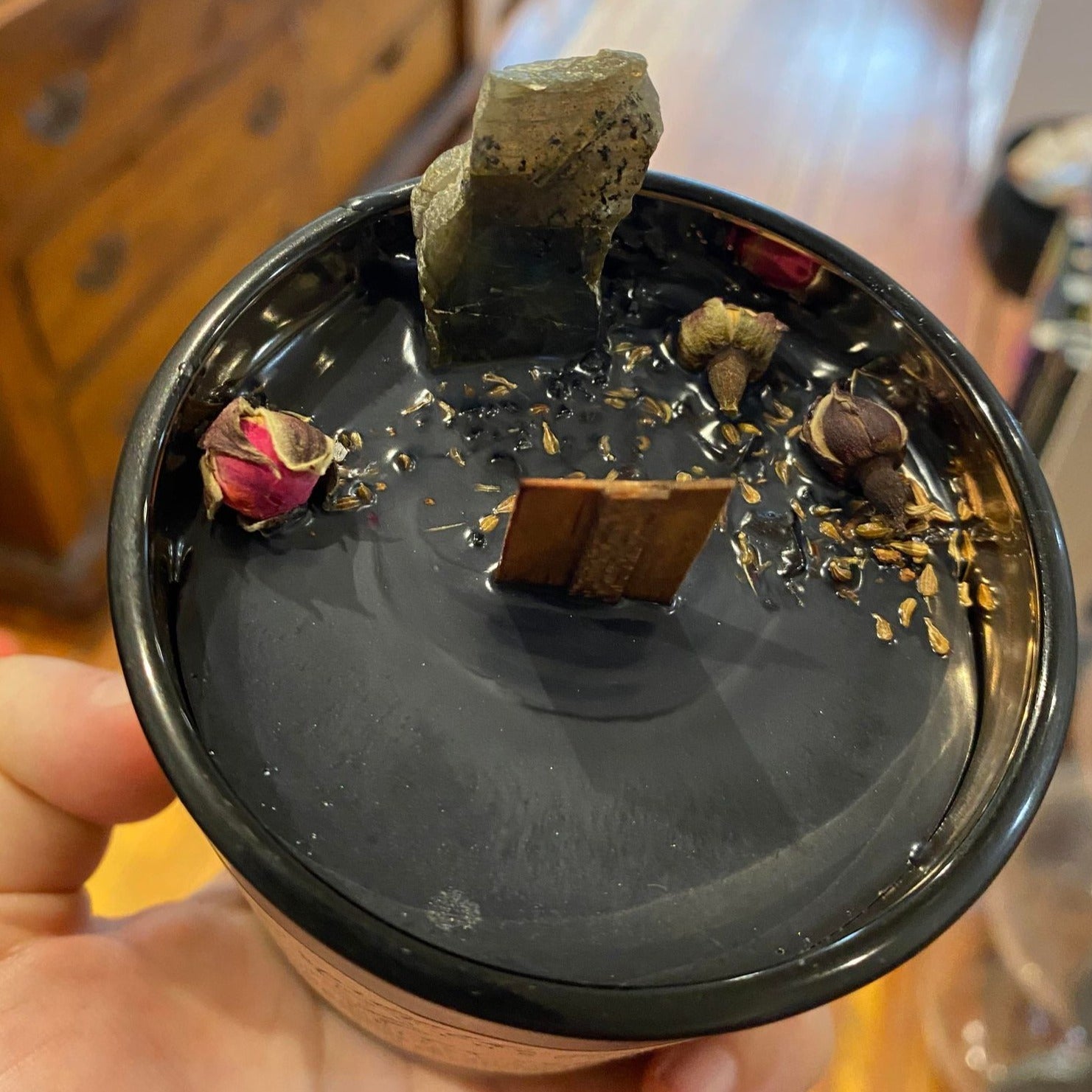 Spill The Tea Sis Apothecary Hecate Candle | Oakmoss & Amber Manifestation Soy Candle - Apparel & Accessories