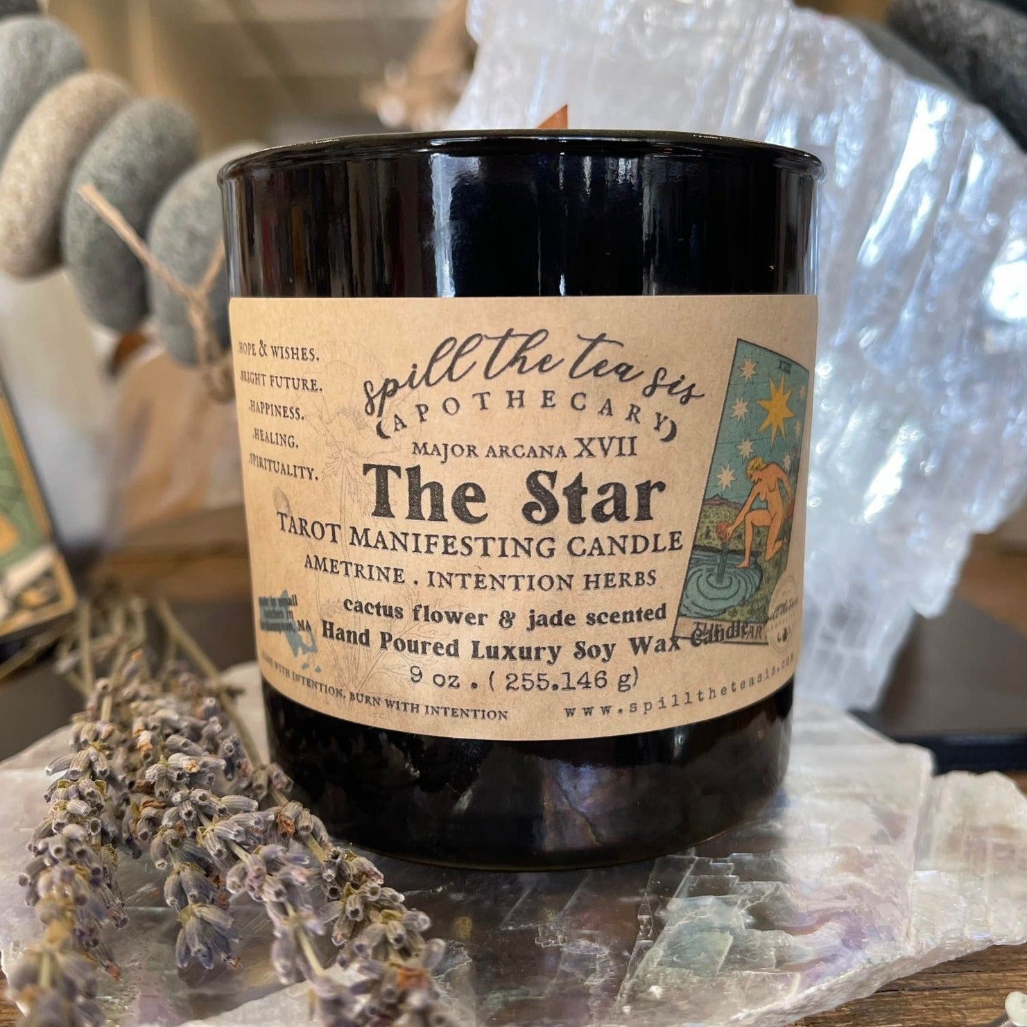 Spill The Tea Sis Apothecary The Star Tarot Candle | Healing & Hope Manifestation Candle - Apparel & Accessories
