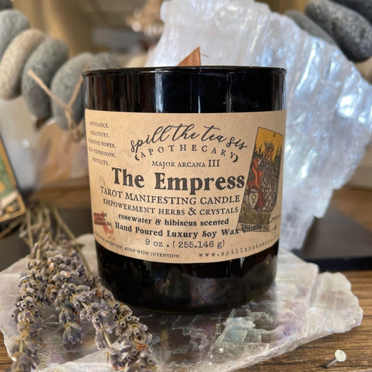 Spill The Tea Sis Apothecary The Empress Tarot Candle | Love & Abundance Manifestation Candle - Apparel & Accessories