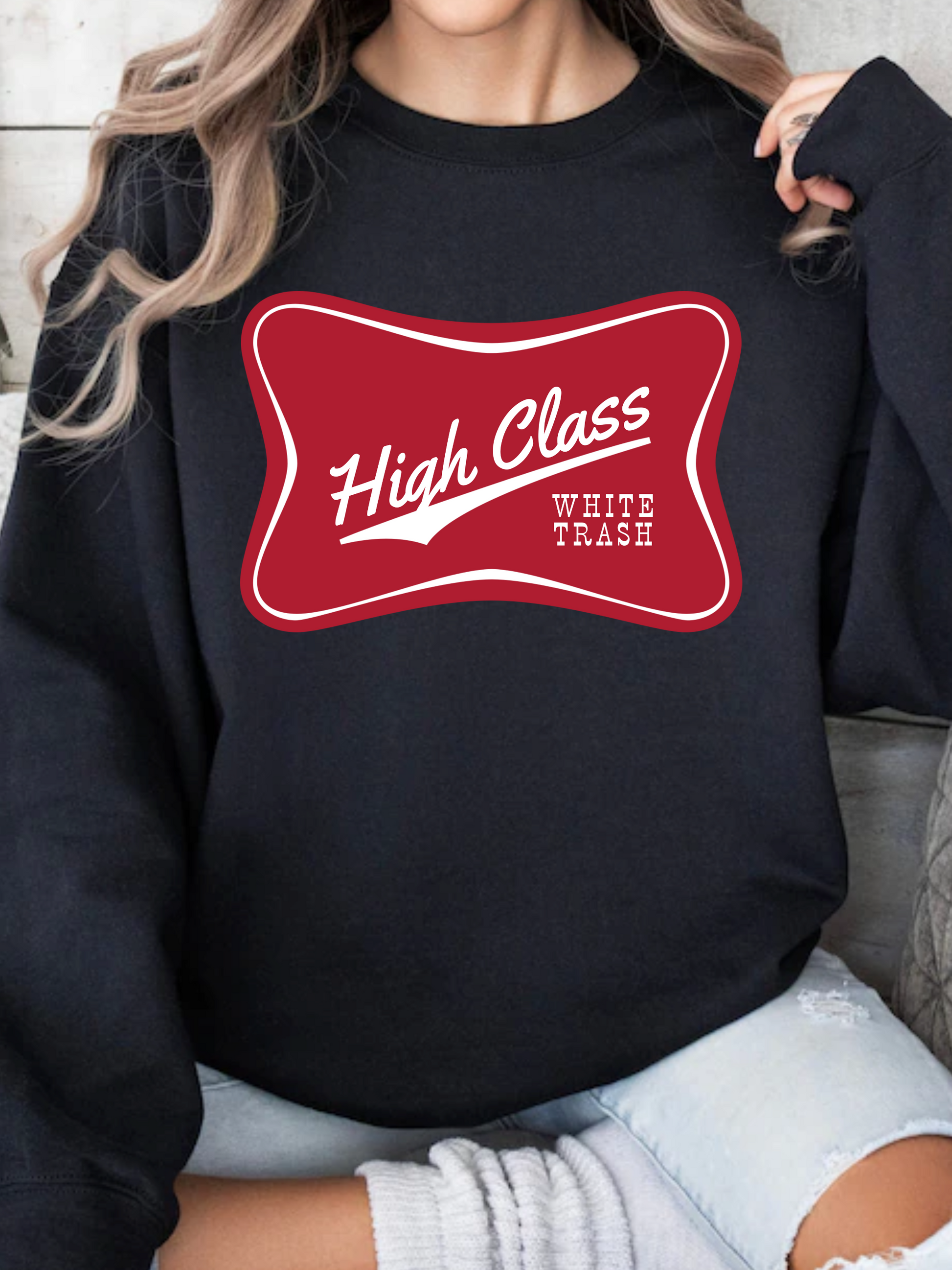 Everyday Customs Co. High Class White Trash Graphic Tee - Heavyweight Ring-Spun Cotton | Everyday Customs Co. - Apparel & Accessories Graphic Tee