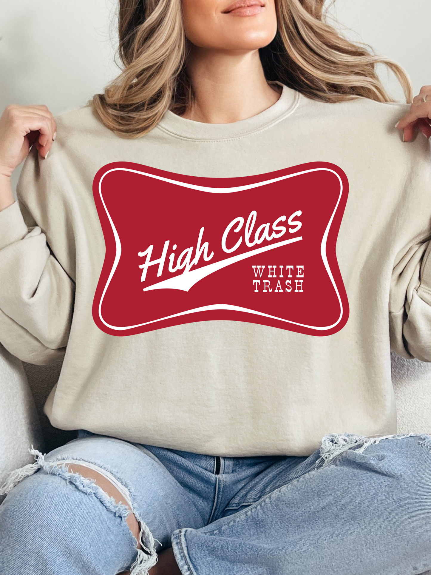 Everyday Customs Co. High Class White Trash Graphic Tee - Heavyweight Ring-Spun Cotton | Everyday Customs Co. - Apparel & Accessories Graphic Tee
