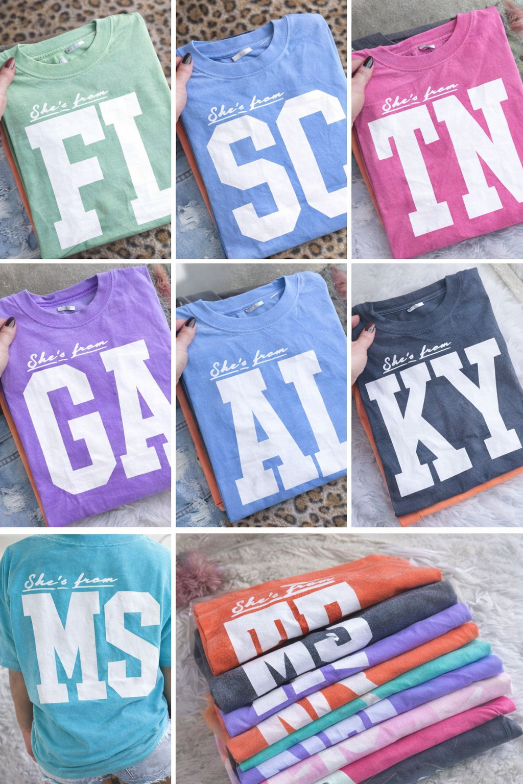 “She's from” State Edition Tees