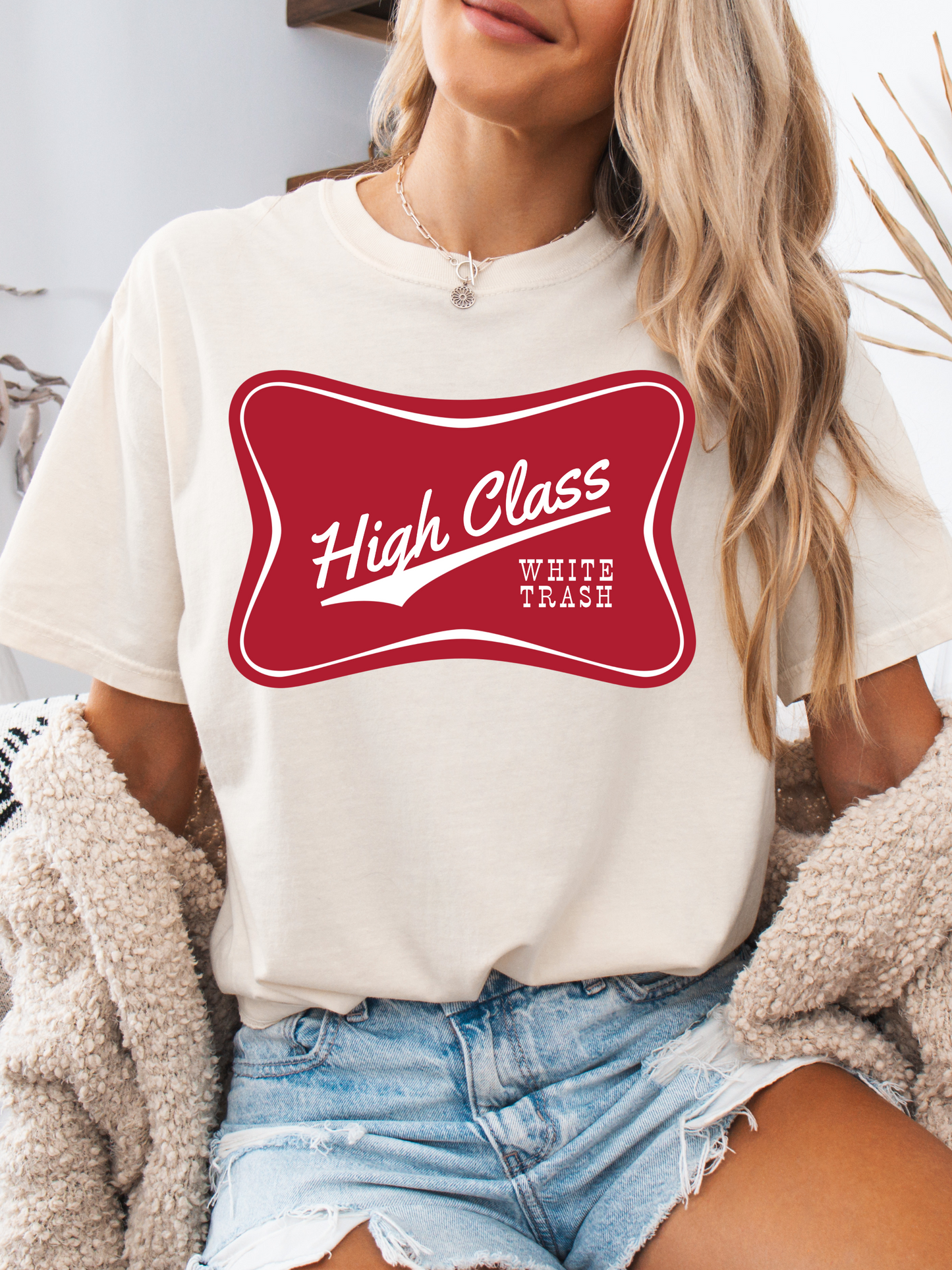 Everyday Customs Co. High Class White Trash Graphic Tee - Heavyweight Ring-Spun Cotton | Everyday Customs Co. - Apparel & Accessories Graphic Tee