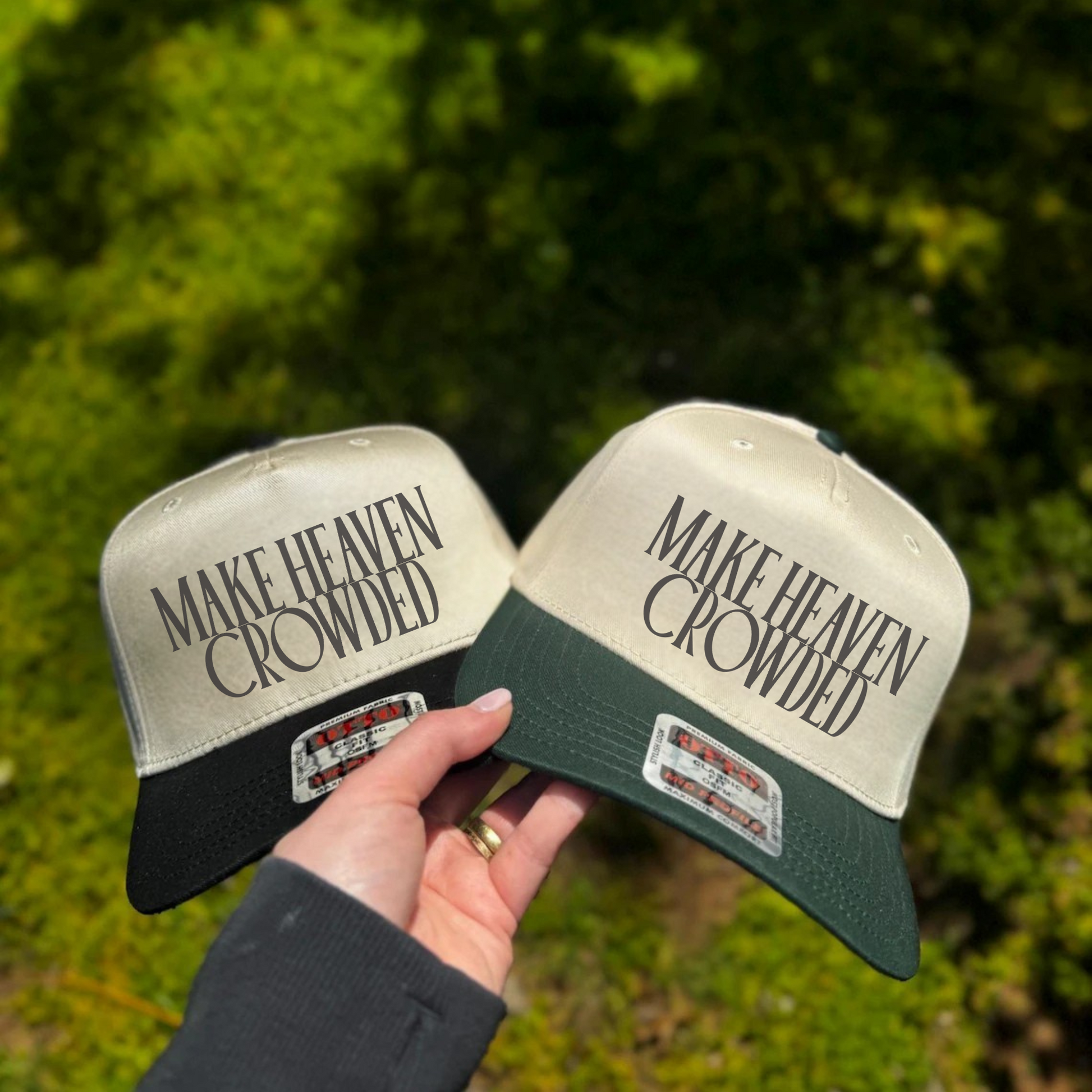 Hey Jude Graphic Tees Make Heaven Crowded Trucker Hat | Christian Faith Cap - Apparel & Accessories