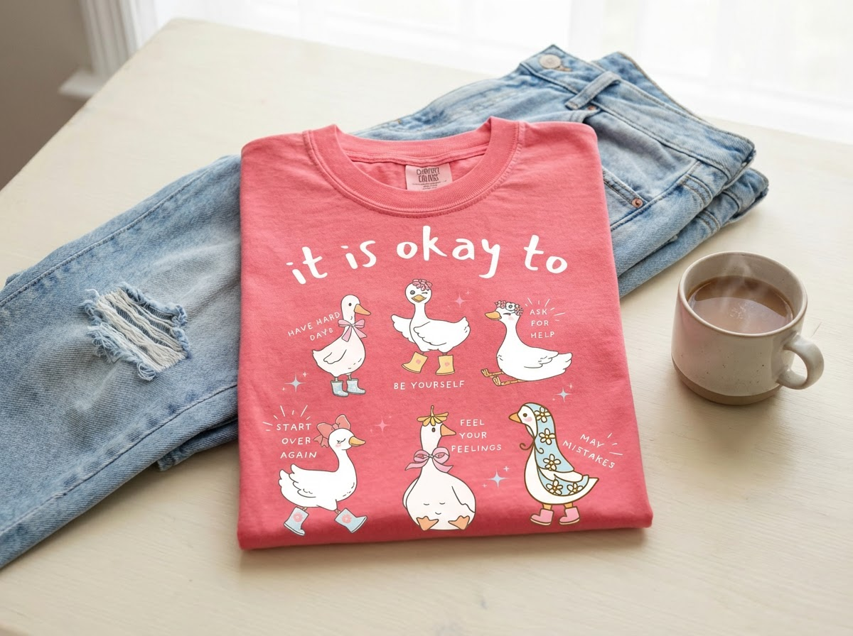 Everyday Customs Co. It Is Okay to Duck T-Shirt - Crafted In-House Cotton Tee | Everyday Customs Co. - T-Shirts