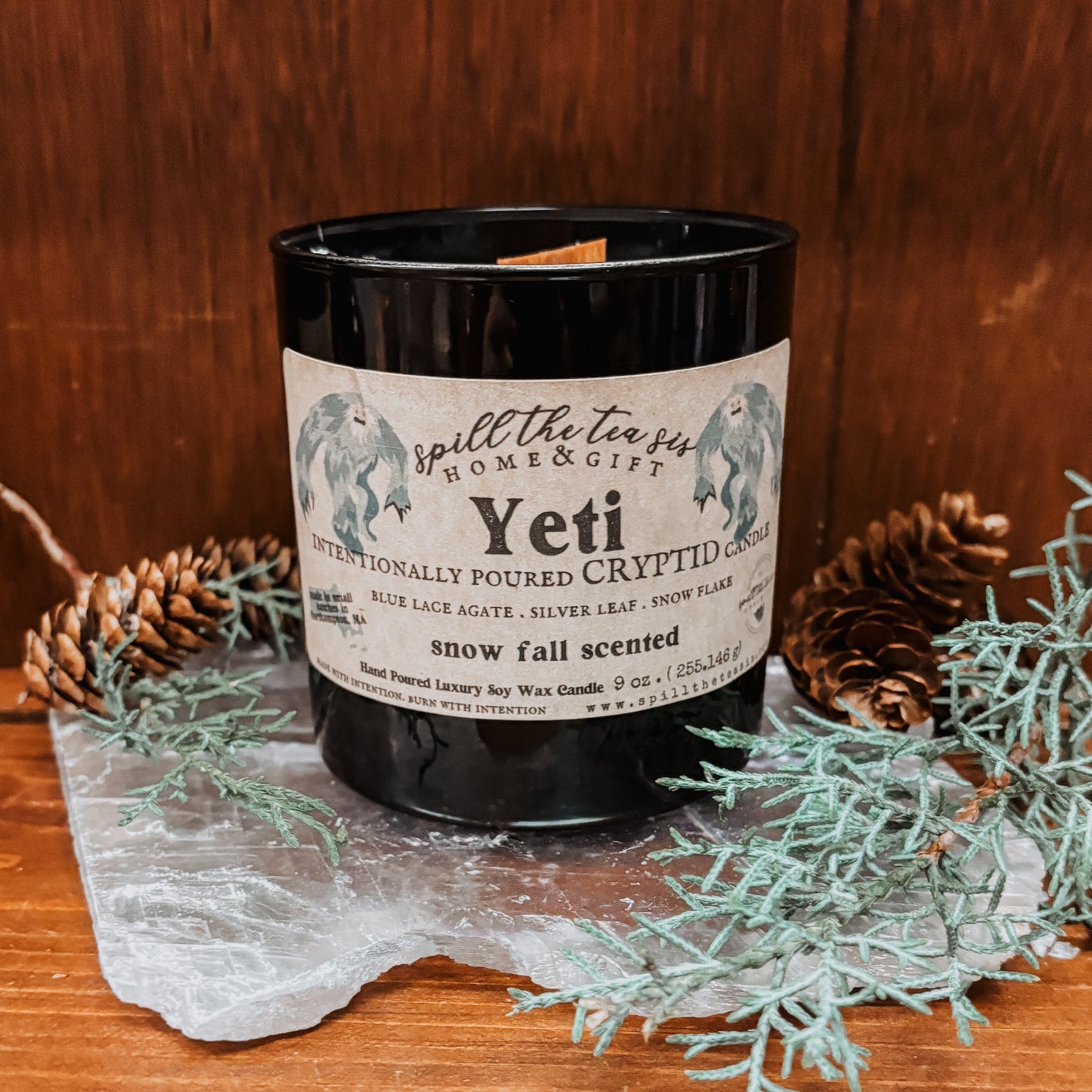 Spill The Tea Sis Apothecary Yeti Intention Soy Wax Candle - 9oz - Apparel & Accessories