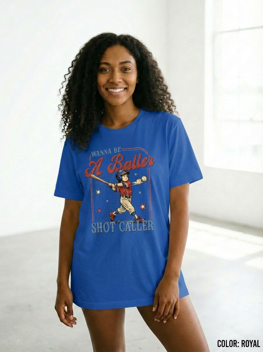 Everyday Customs Co. Wanna Be A Baller Shot Caller T Shirt - T-Shirts