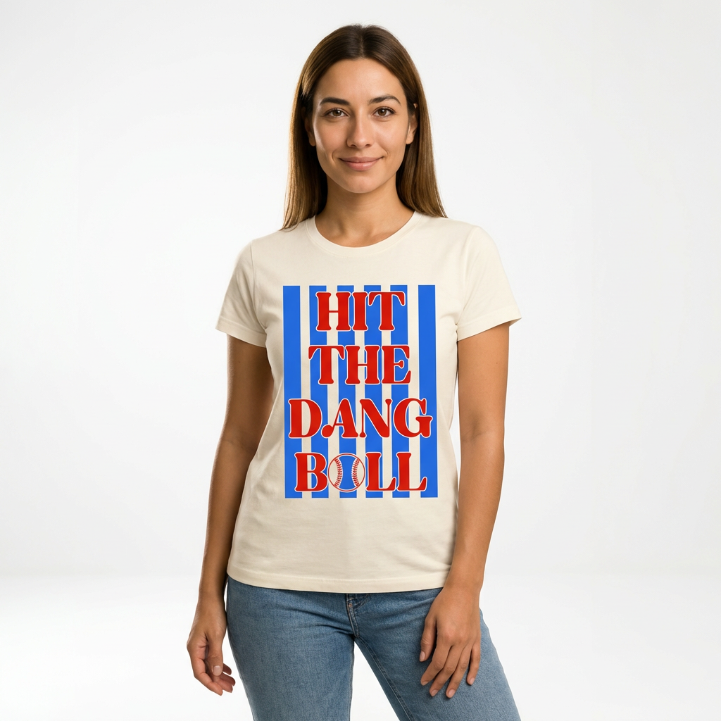 Everyday Customs Co. Hit The Dang Ball Baseball Graphic Tee - Crafted for Comfort | Everyday Customs Co. - T-Shirts