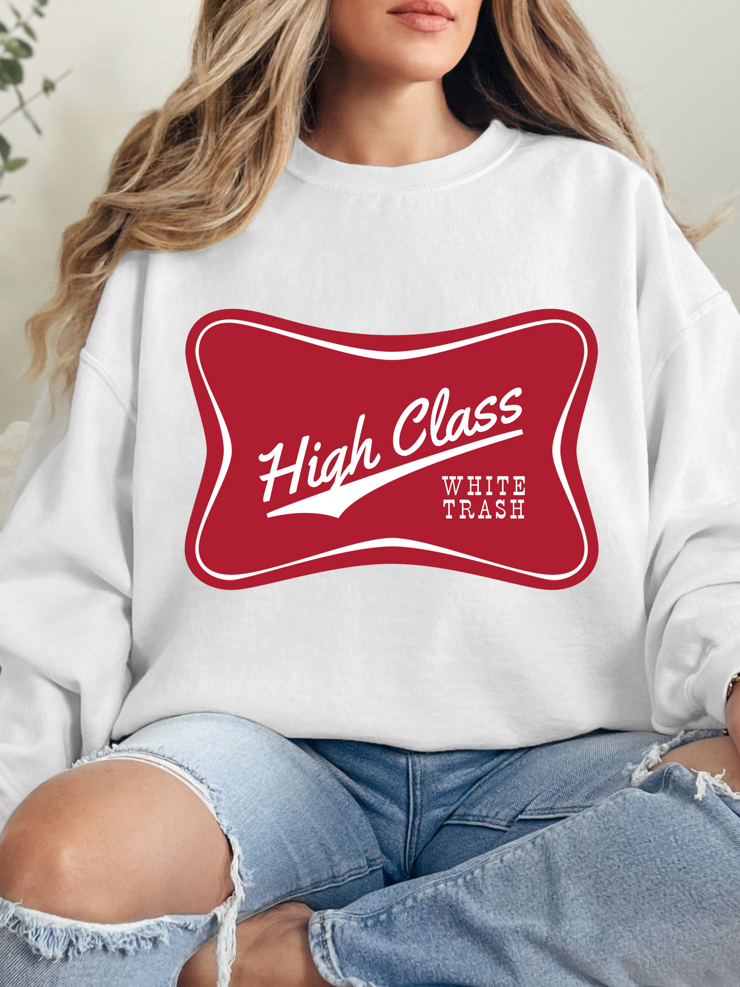 Everyday Customs Co. High Class White Trash Graphic Tee - Heavyweight Ring-Spun Cotton | Everyday Customs Co. - Apparel & Accessories Graphic Tee