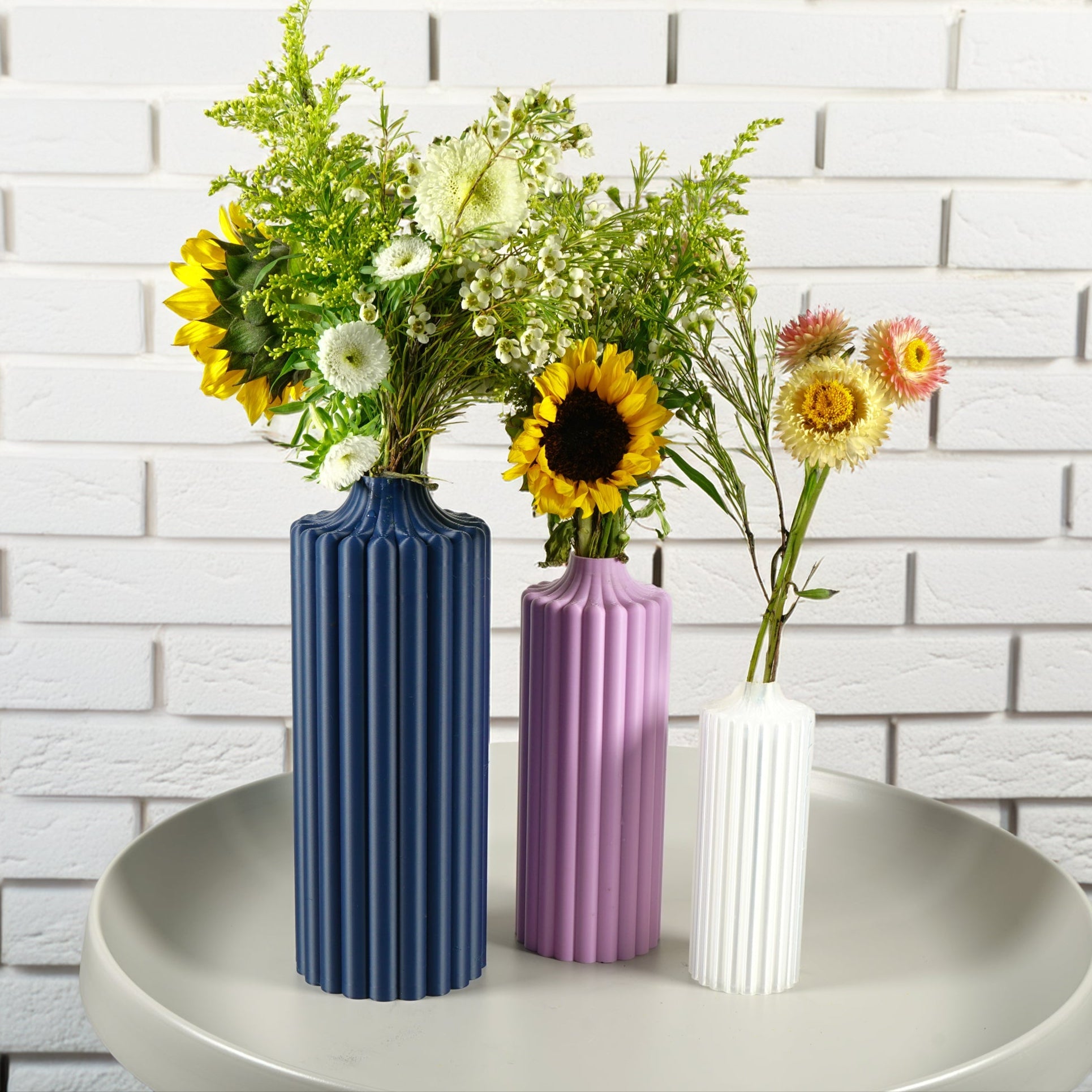 Rosebud HomeGoods Sculptural Floral Vase – Modern Statement Piece, Bold Colors, Plant-Based Material - Apparel & Accessories Vases