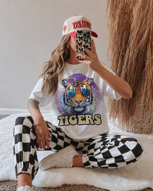 Everyday Customs Co. Southern Miss Leopard Print State T-Shirt | Mississippi State Silhouette Tee | Game Day Shirt | Southern Boutique Apparel | Comfort Colors - T-Shirts T-Shirt