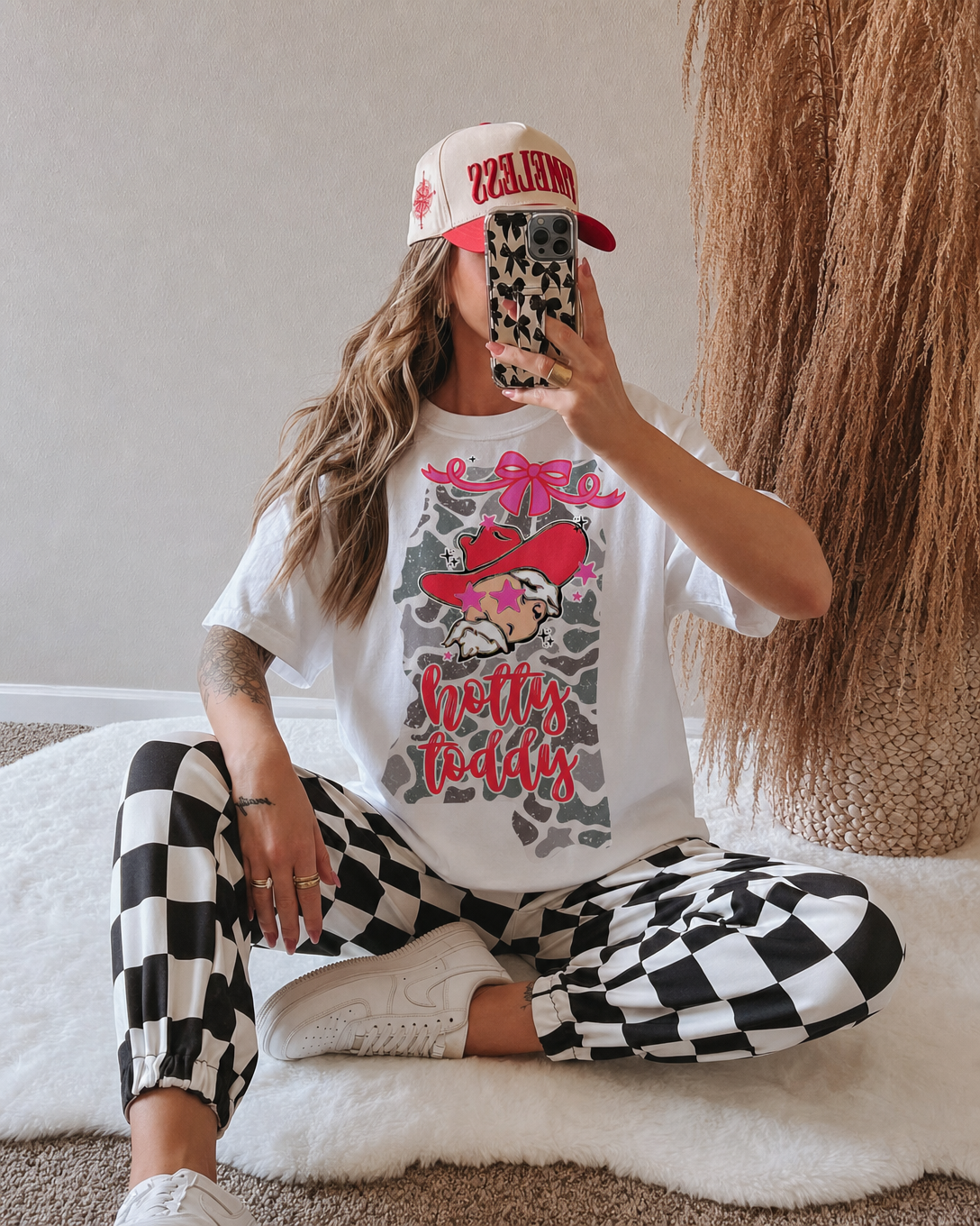 Everyday Customs Co. Ole Miss Camo Preppy Mascot T-Shirt | Hotty Toddy Shirt | Pink Bow Game Day Tee | Southern Boutique Style | Comfort Colors - T-Shirts