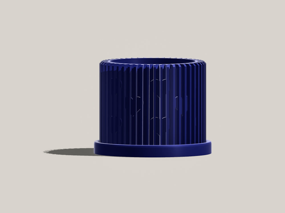Rosebud HomeGoods Modern Heart Planter with Saucer – Ribbed 3D Printed Home Decor - Apparel & Accessories Planter