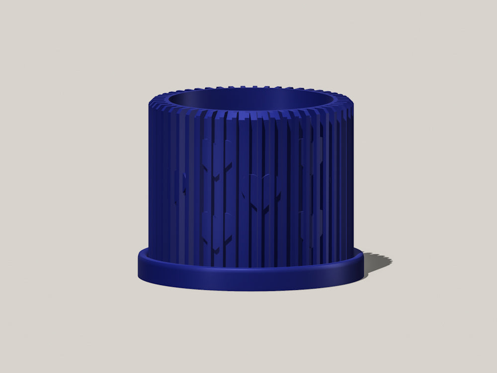 Rosebud HomeGoods Modern Heart Planter with Saucer – Ribbed 3D Printed Home Decor - Apparel & Accessories Planter
