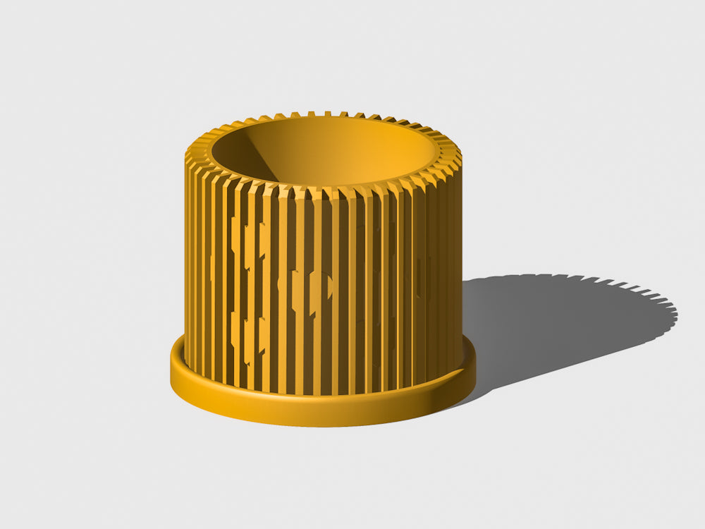 Rosebud HomeGoods Modern Heart Planter with Saucer – Ribbed 3D Printed Home Decor - Apparel & Accessories Planter