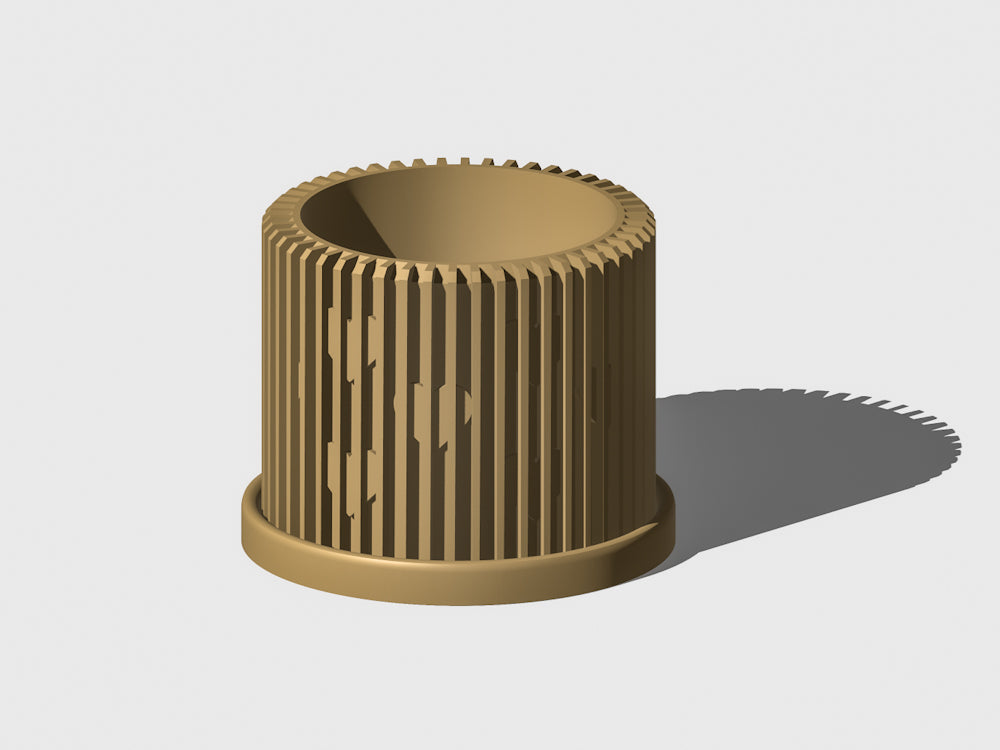 Rosebud HomeGoods Modern Heart Planter with Saucer – Ribbed 3D Printed Home Decor - Apparel & Accessories Planter