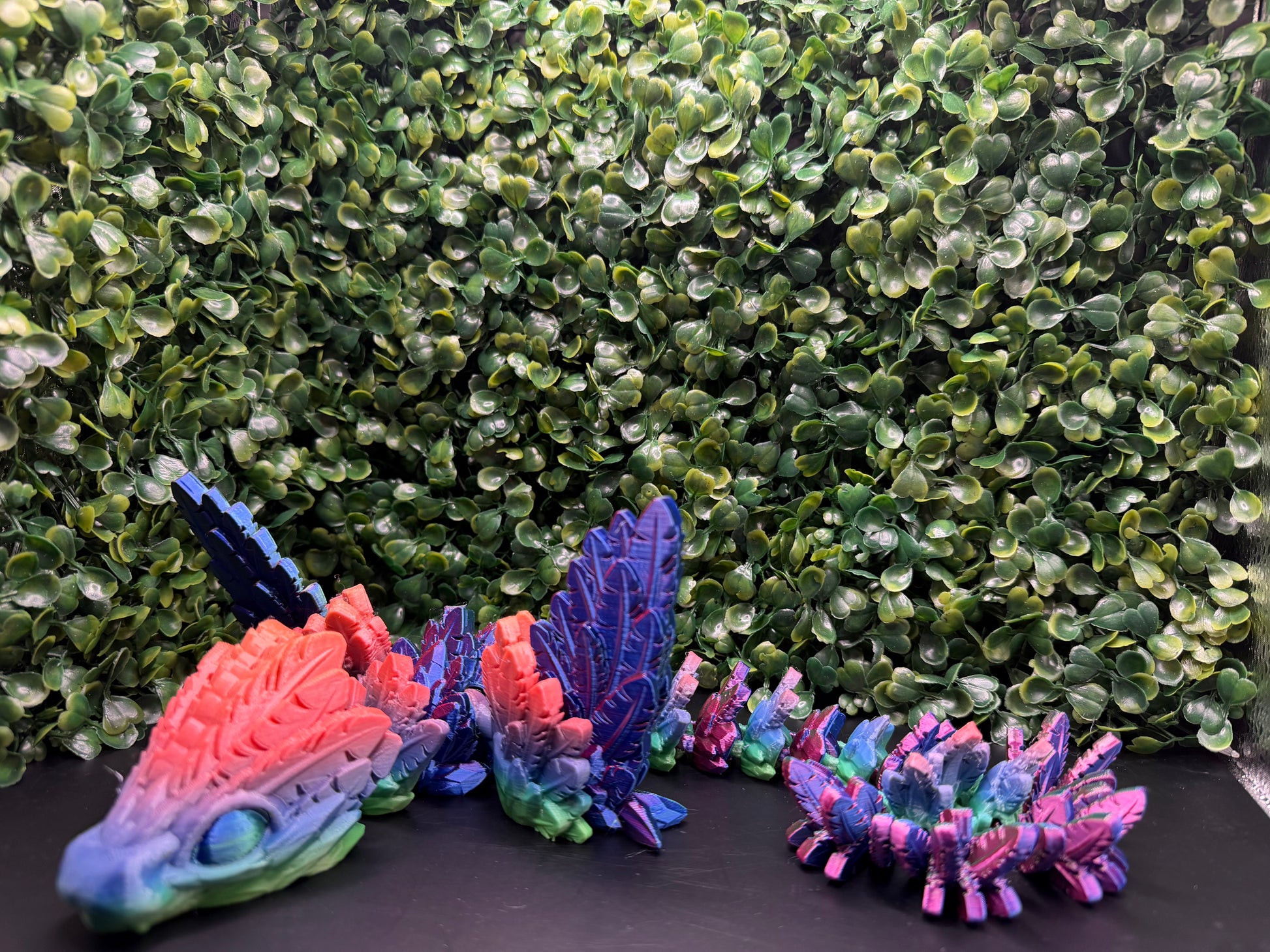Everyday Customs Co. 3D Printed Articulated Cinderwing Dragon, Flexible Multicolor Fantasy Collectible - Animal Figures 3D Prints
