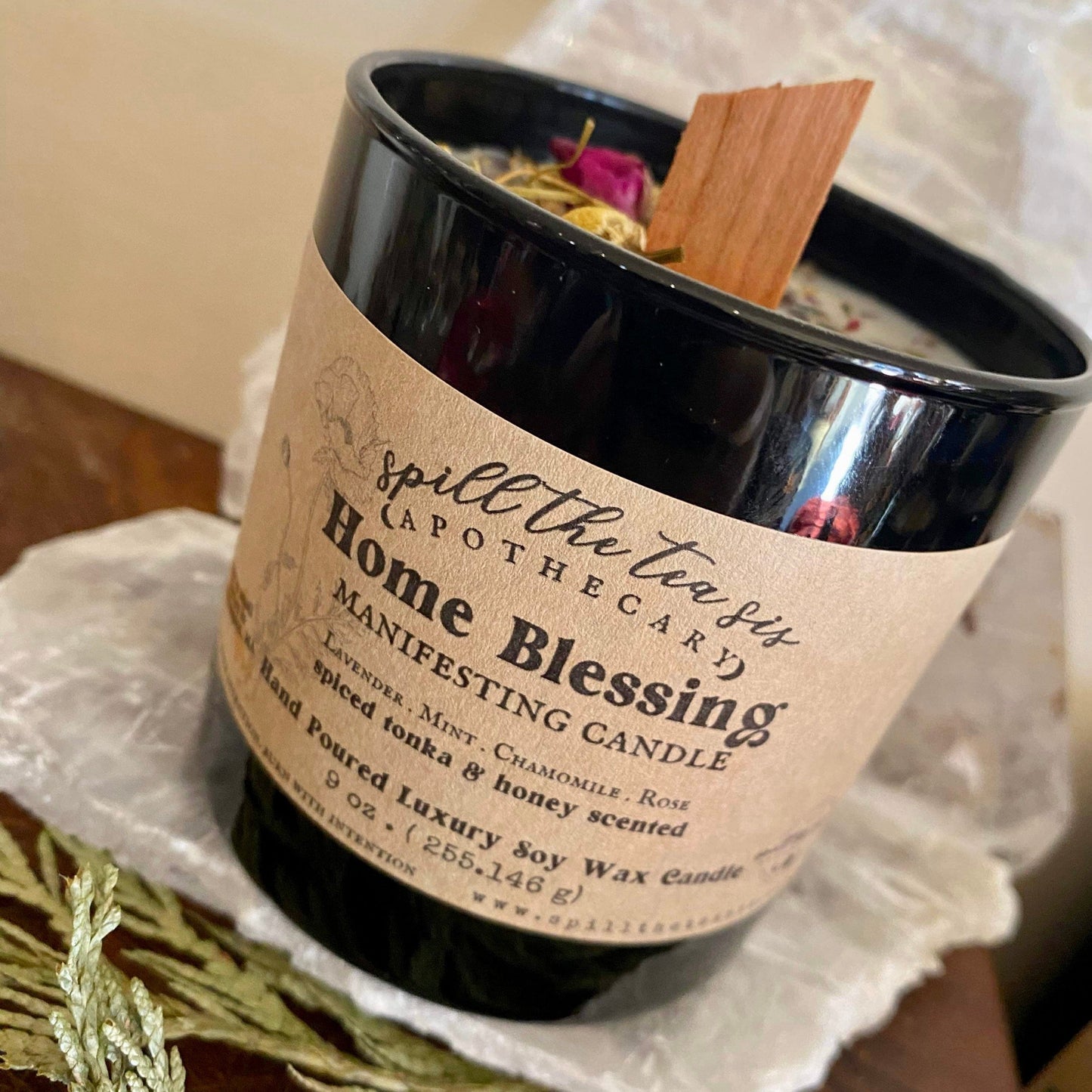 Spill The Tea Sis Apothecary Home Blessing Manifesting Candle | New Beginnings, Job Fragrance - Apparel & Accessories