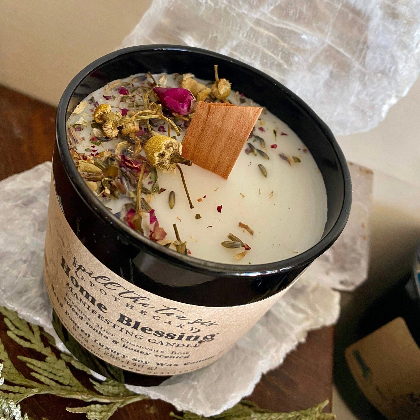 Spill The Tea Sis Apothecary Home Blessing Manifesting Candle | New Beginnings, Job Fragrance - Apparel & Accessories
