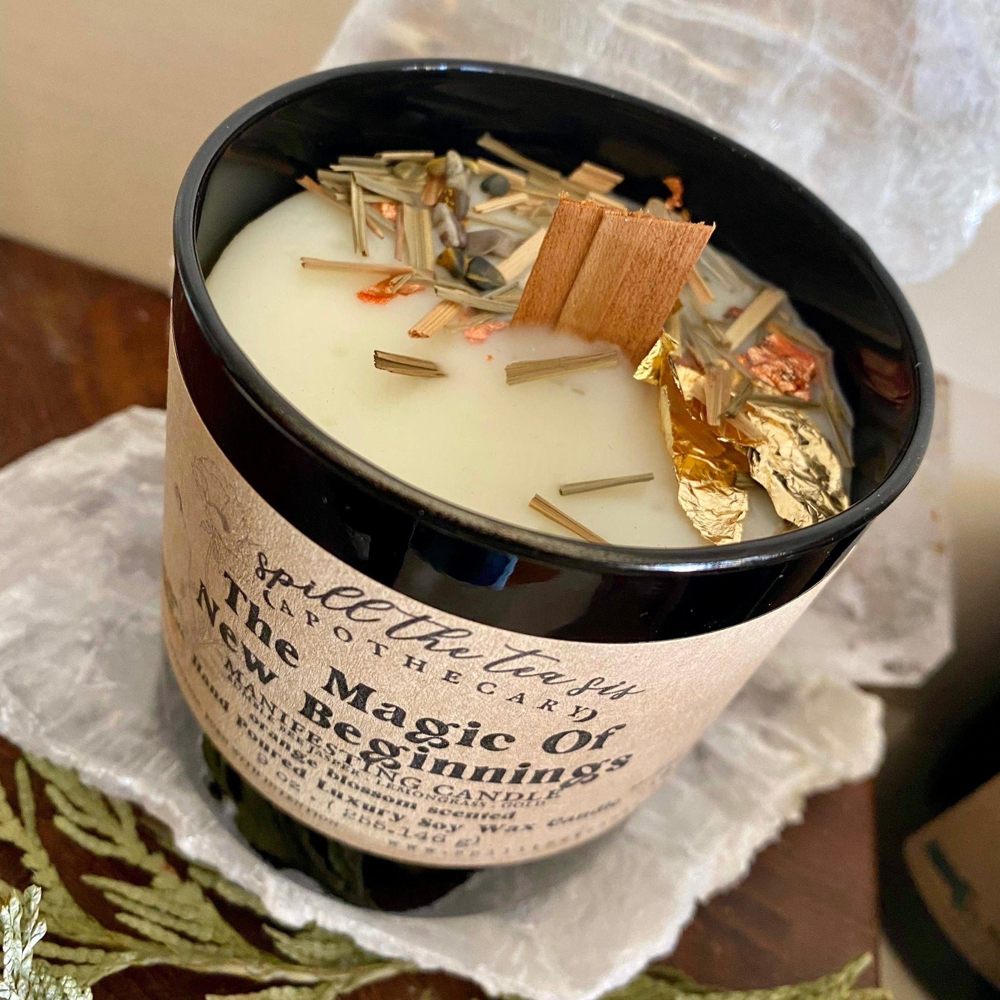 Spill The Tea Sis Apothecary Magic of New Beginnings Intention Candle | Road Opener & Manifestation Soy Wax Candle - Apparel & Accessories