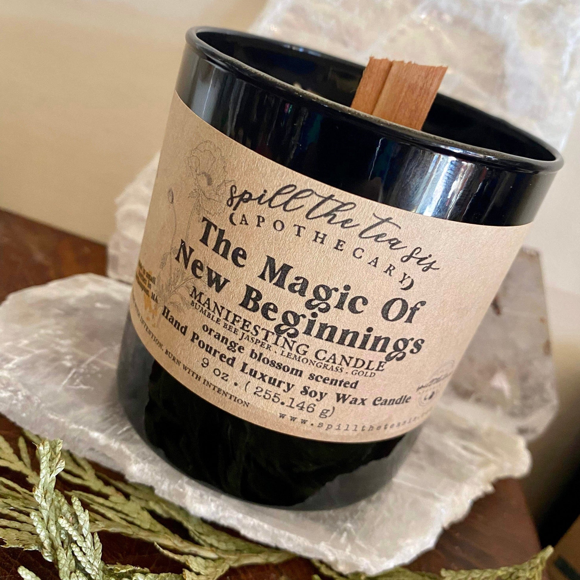 Spill The Tea Sis Apothecary Magic of New Beginnings Intention Candle | Road Opener & Manifestation Soy Wax Candle - Apparel & Accessories