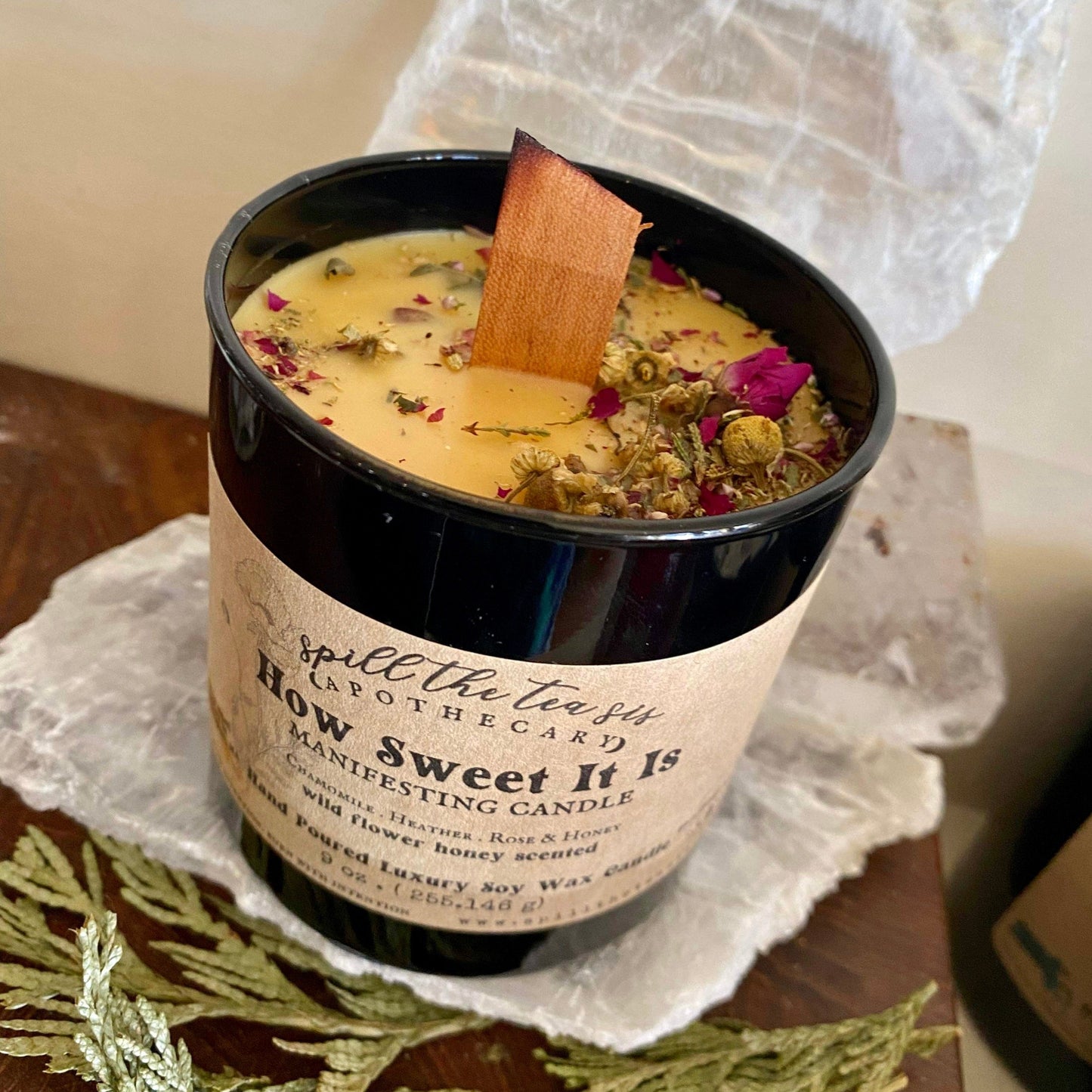 Spill The Tea Sis Apothecary How Sweet It Is Intention Candle | Sweetness, Gratitude & Gentle Love - Apparel & Accessories