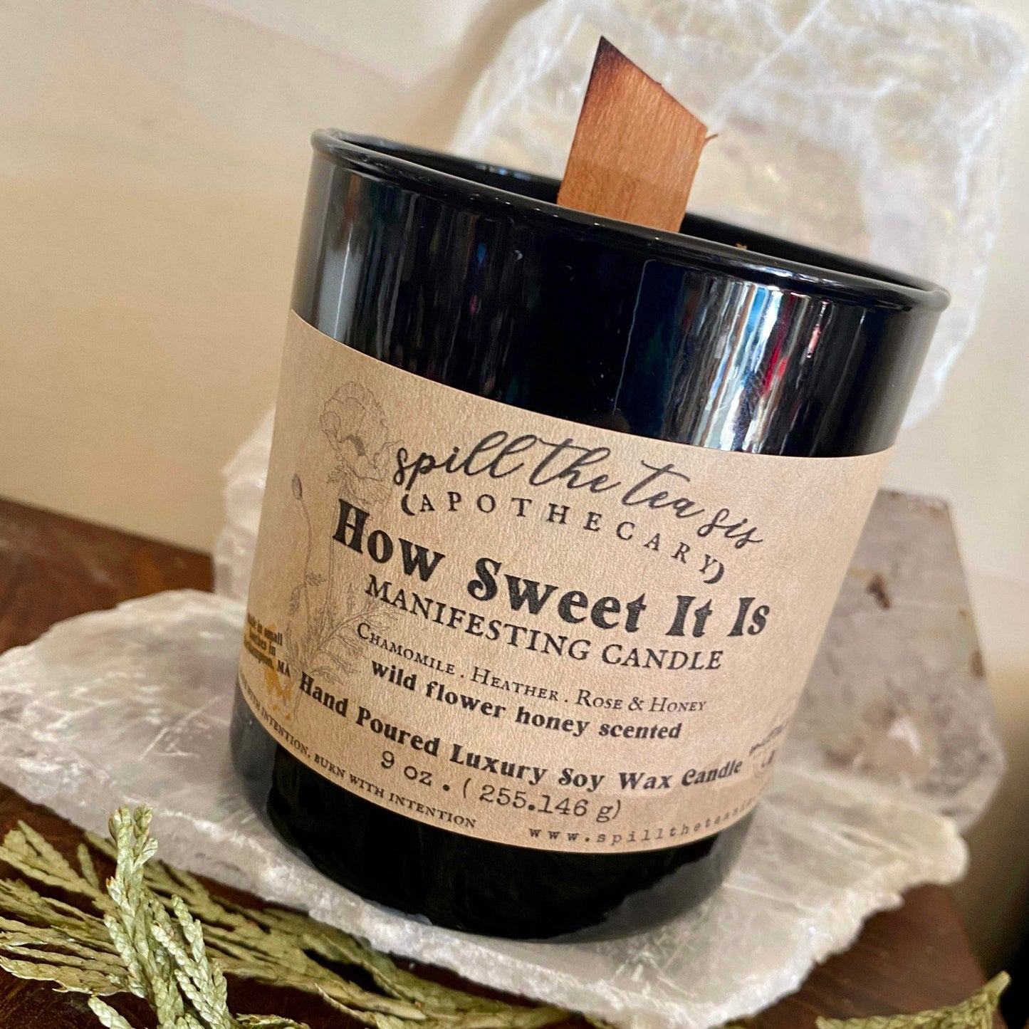 Spill The Tea Sis Apothecary How Sweet It Is Intention Candle | Sweetness, Gratitude & Gentle Love - Apparel & Accessories