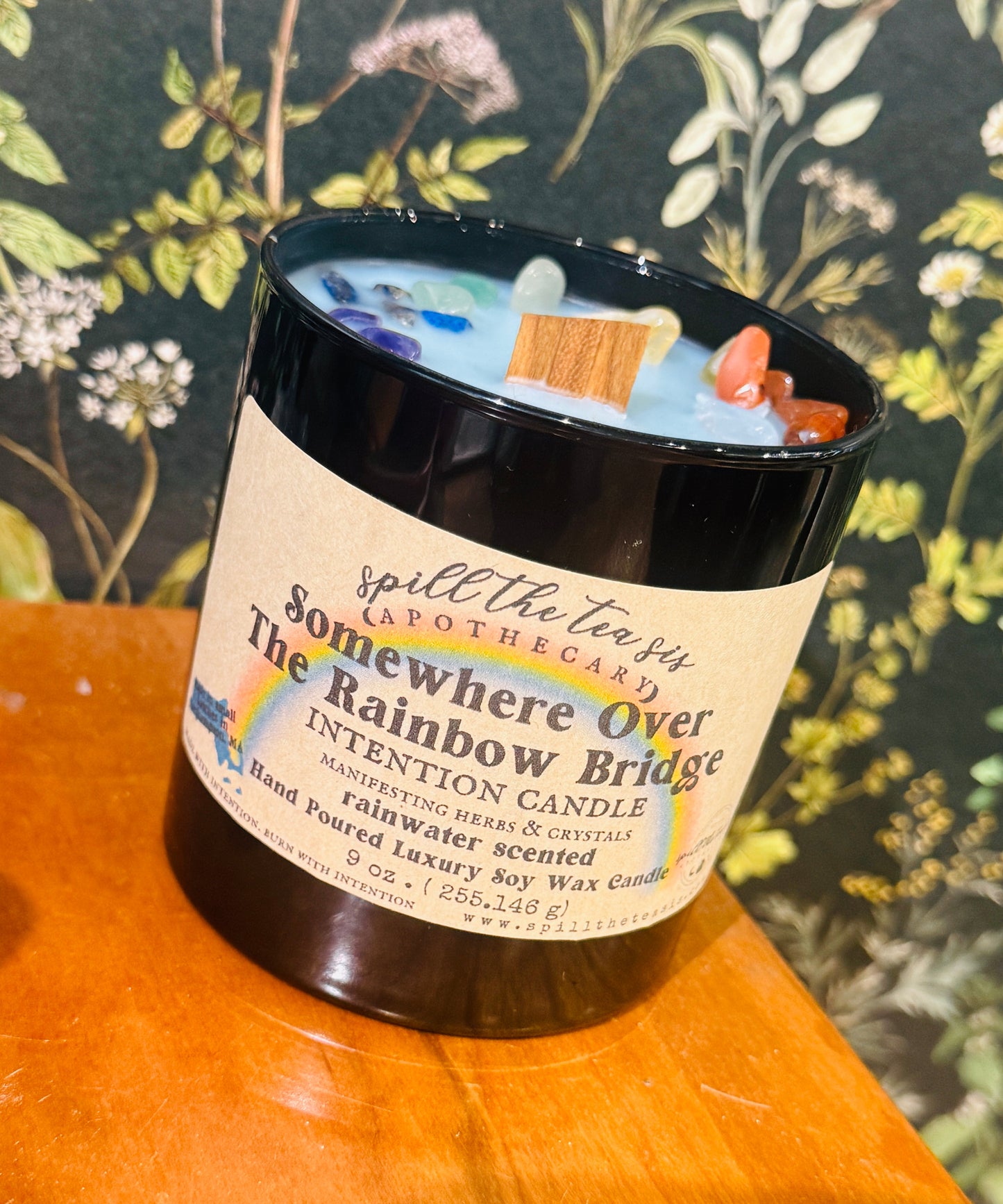 Spill The Tea Sis Apothecary Somewhere Over the Rainbow Bridge Candle | Pet Memorial Manifestation Candle - Apparel & Accessories Candle