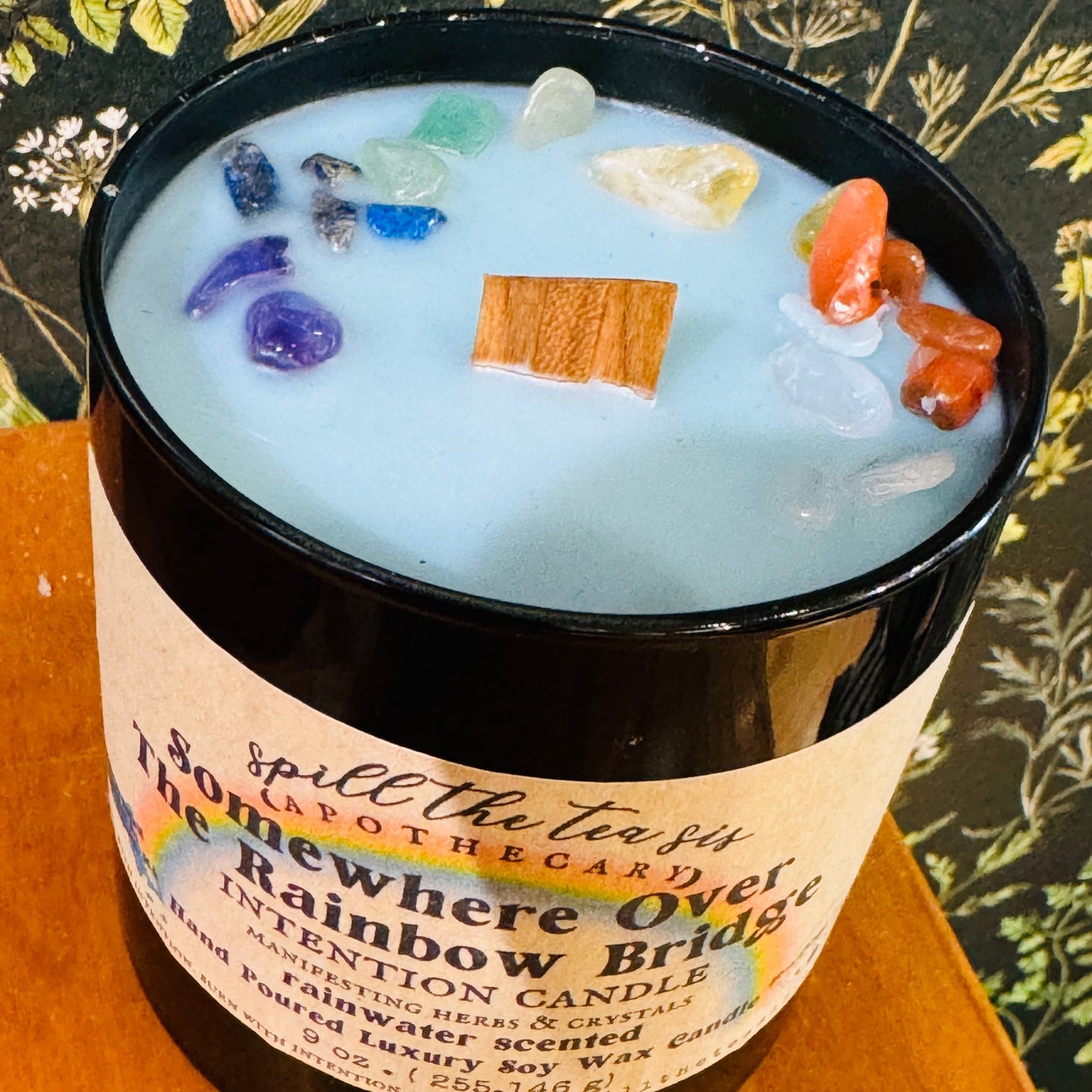 Spill The Tea Sis Apothecary Somewhere Over the Rainbow Bridge Candle | Pet Memorial Manifestation Candle - Apparel & Accessories Candle