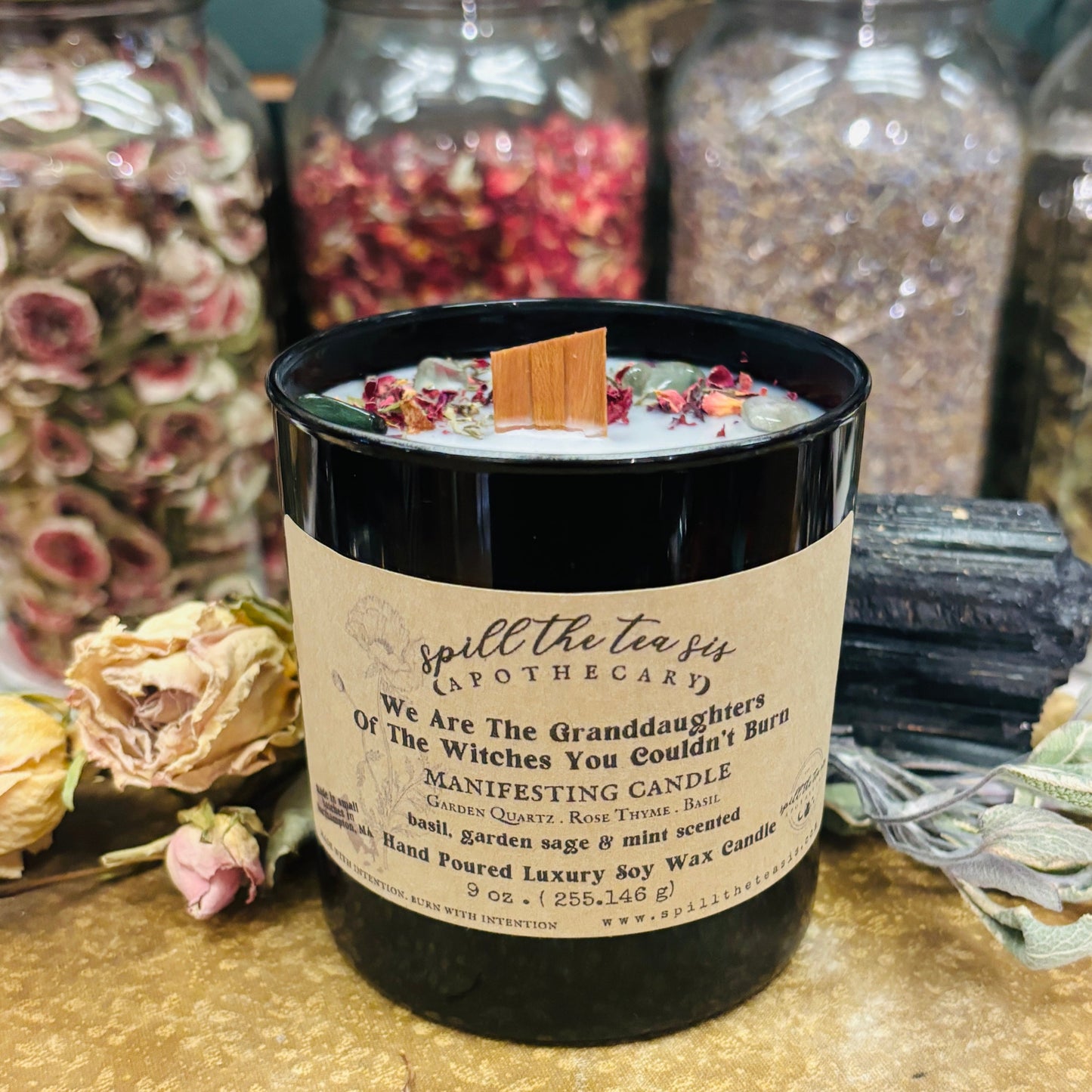 Spill The Tea Sis Apothecary We Are The Granddaughters of the Witches Candle | Ancestral Magic & Intuition - Apparel & Accessories