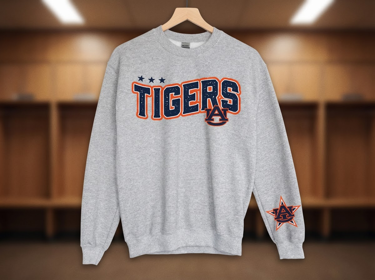 Everyday Customs Co. Auburn University Tigers Sweatshirt - In-House Crafted Cotton Blend | Everyday Customs Co. - T-Shirts