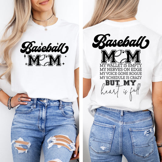 Everyday Customs Co. Baseball Mom Graphic Tee - Handcrafted Bella Canvas Soft Shirt | Everyday Customs Co. - T-Shirts