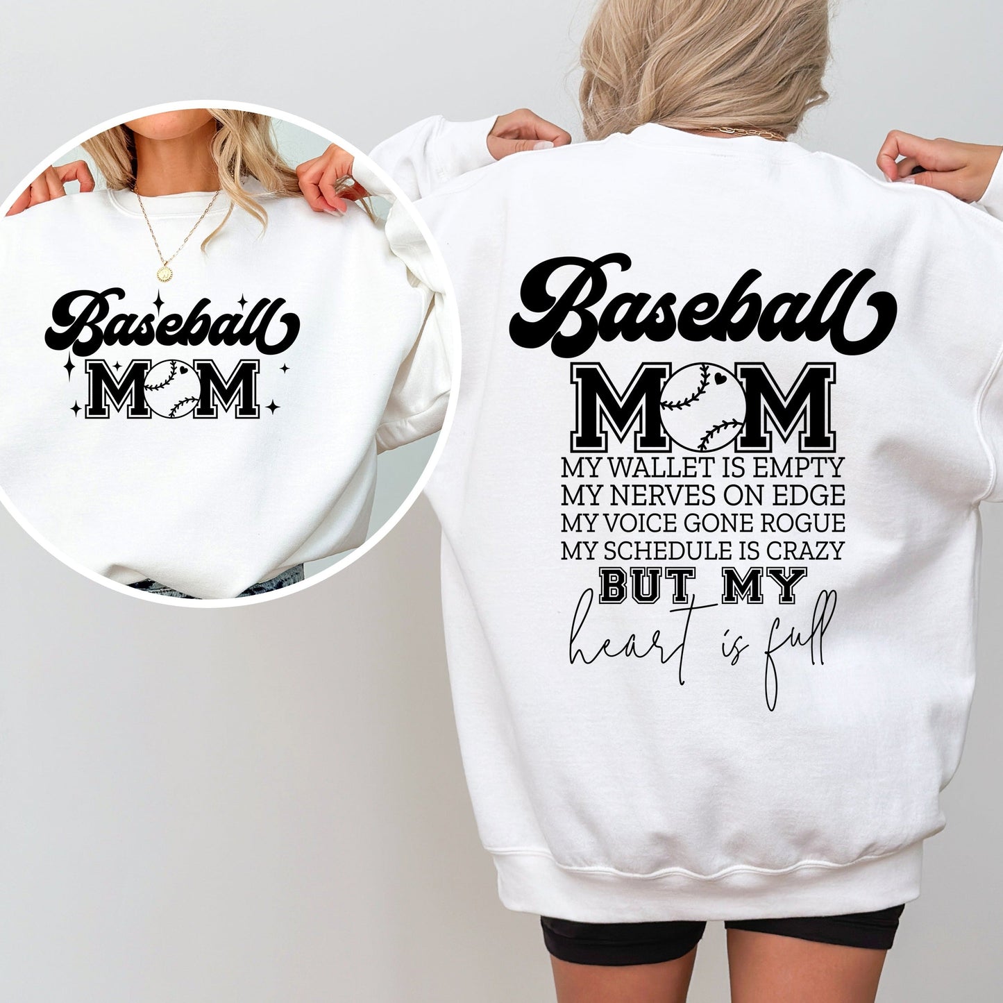 Everyday Customs Co. Custom Baseball Mom Graphic Sweatshirt - Crafted with Purpose | Everyday Customs Co. - Sweatshirts
